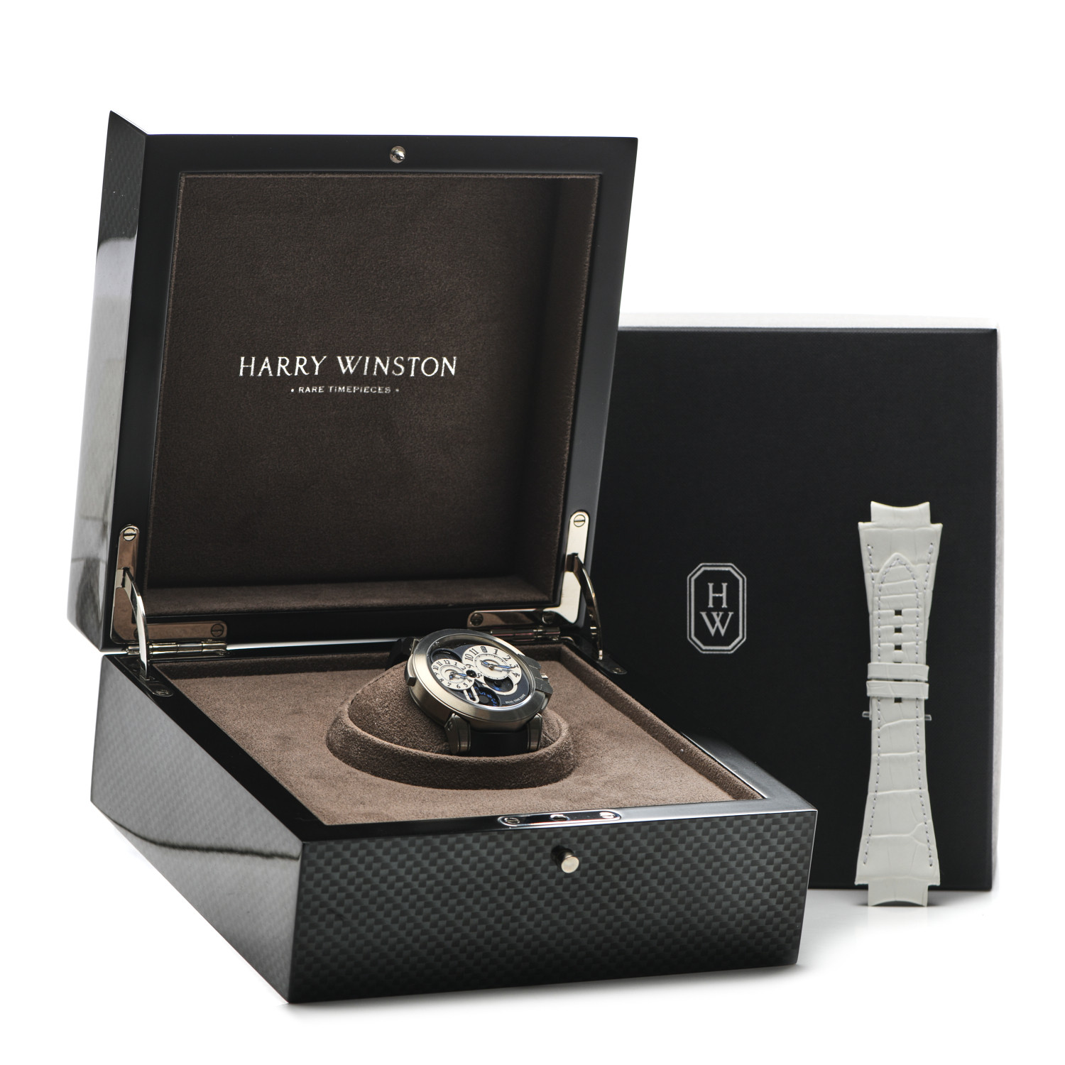 HARRY WINSTON Stainless Steel Rubber 44mm Zalium Ocean