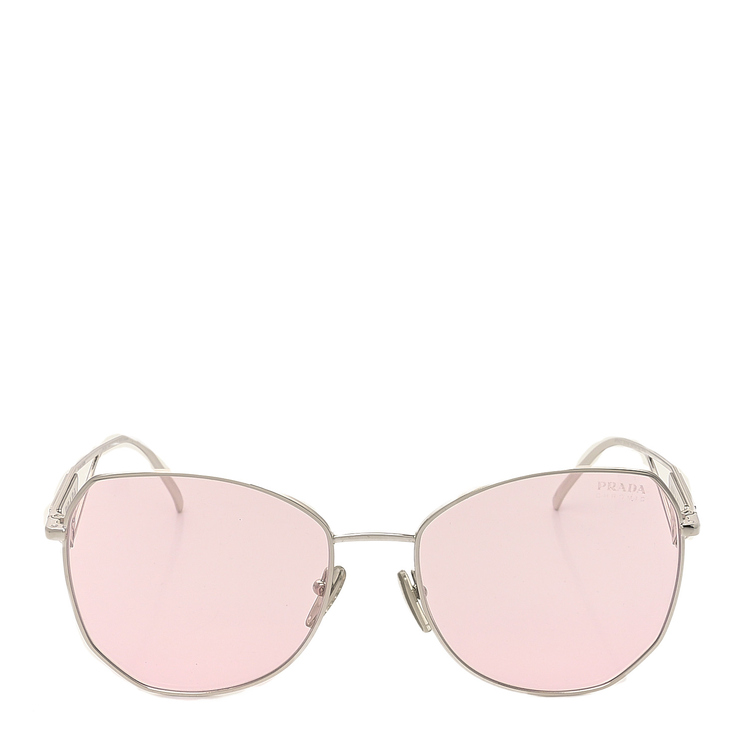 小物 PRADA SPR57A PRADA Metal Symbole Triangle Logo Sunglasses SPR57Y Pink