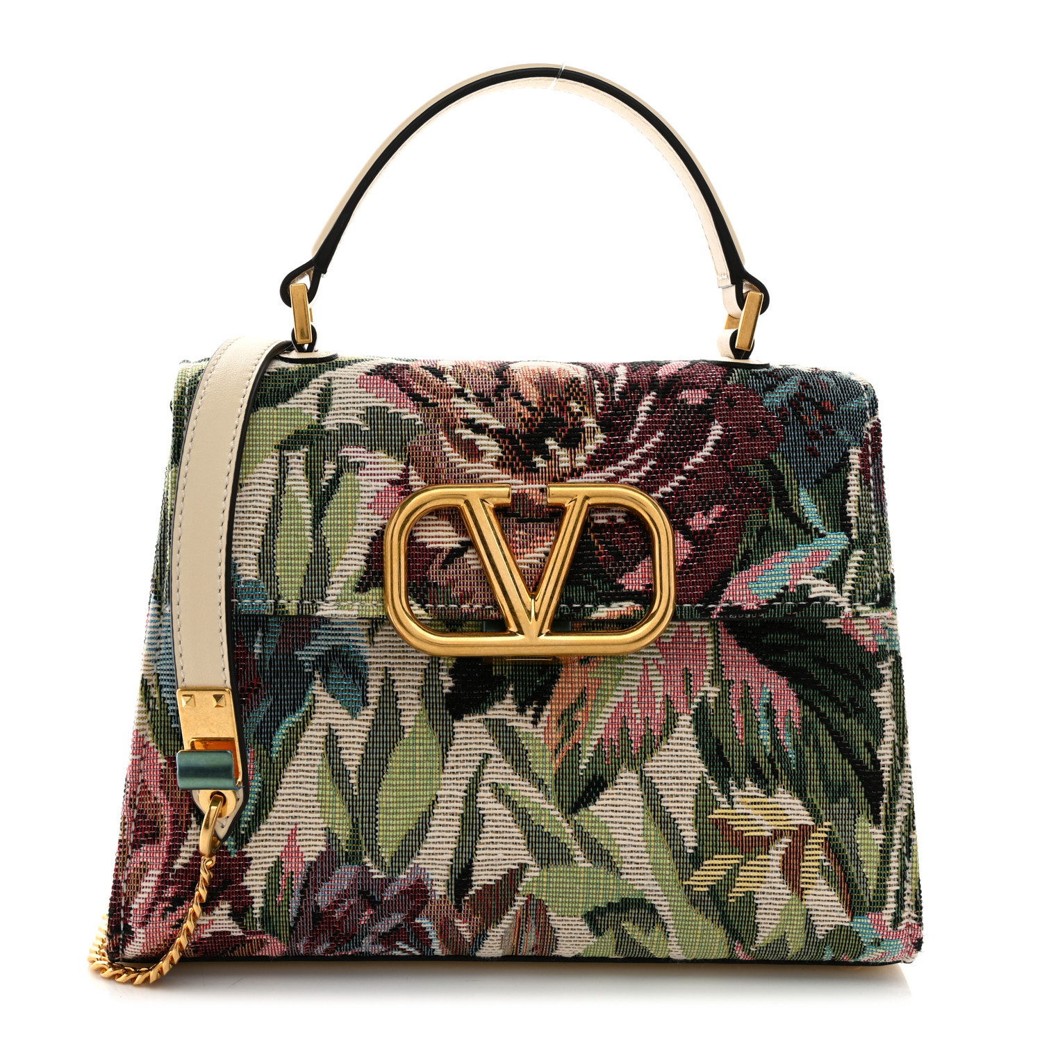 VALENTINO GARAVANI Jacquard Floral Small VSling Top Handle
