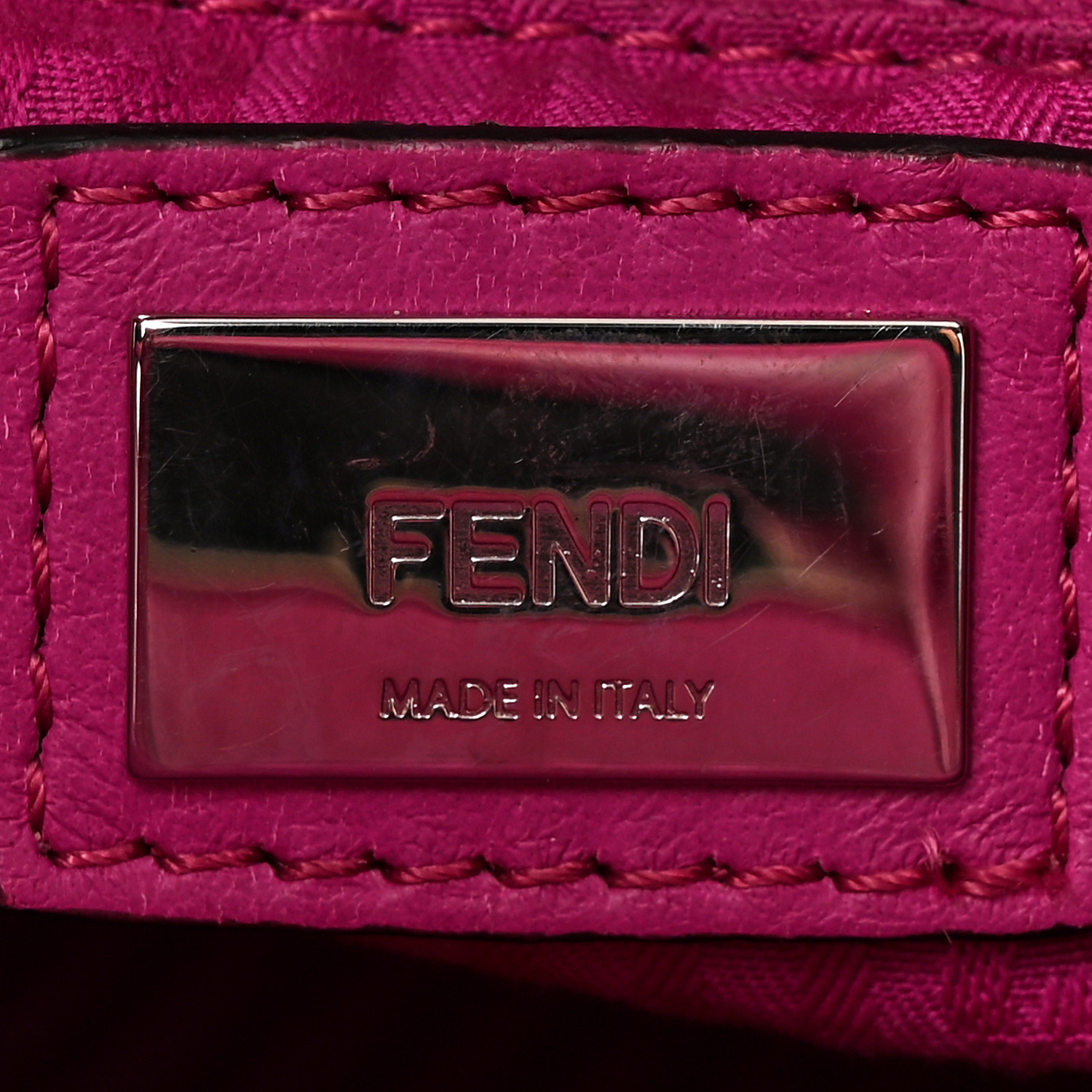 FENDI Vitello Elite Petite 2Jours Tote Magenta 1693553