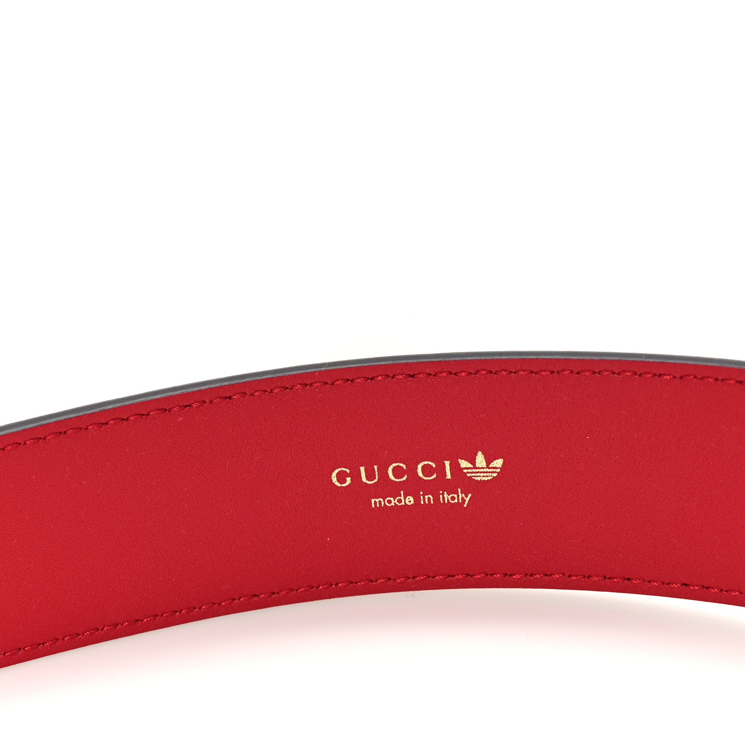 GUCCI X ADIDAS Textured Dollar Calfskin Double G 40mm Belt