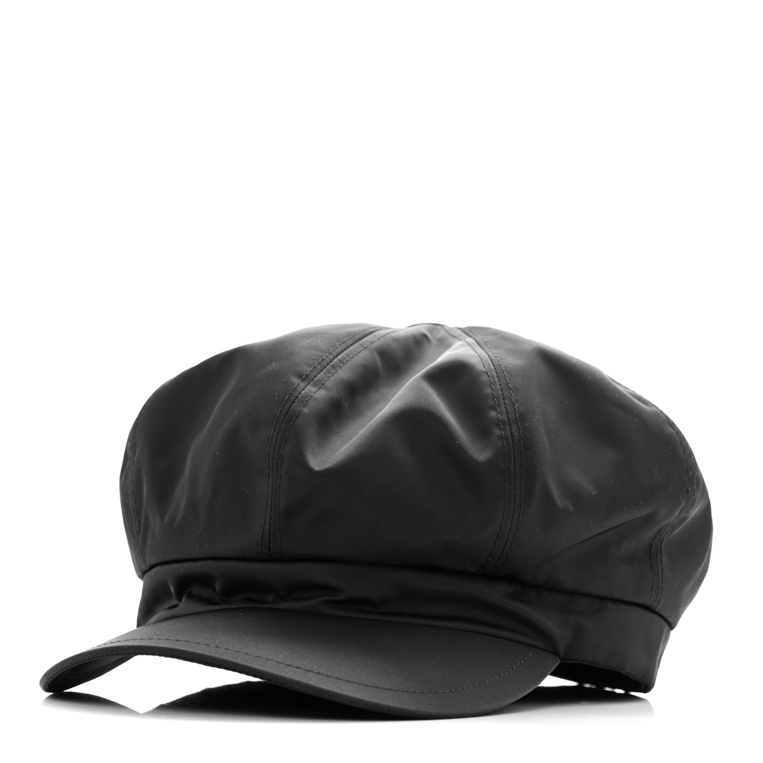 PRADA Re-Nylon ニュースボーイキャップ　Mサイズ PRADA Re-Nylon Newsboy Hat M Black 1679715 | FASHIONPHILE