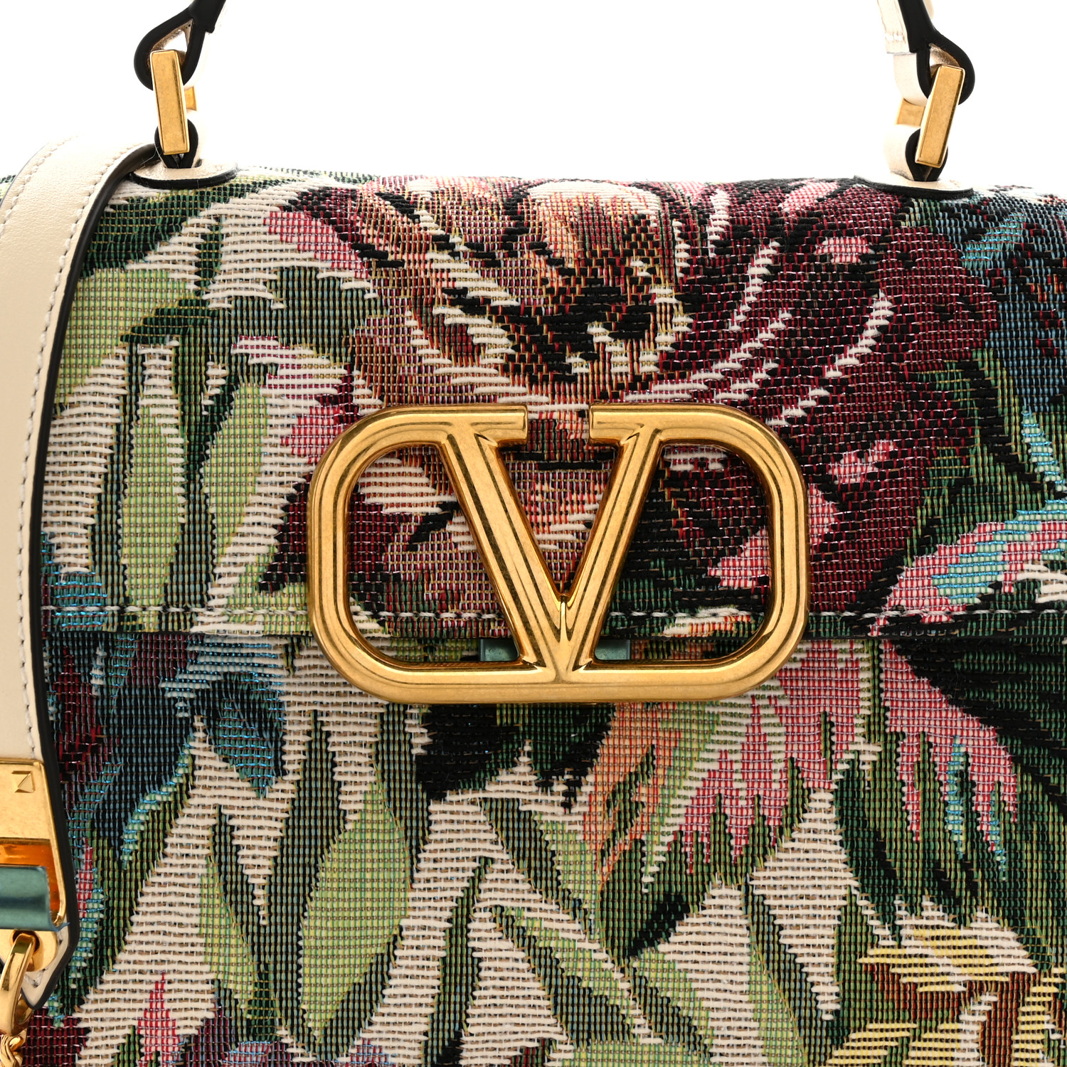 VALENTINO GARAVANI Jacquard Floral Small VSling Top Handle