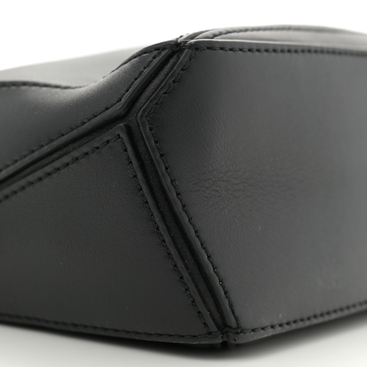 LOEWE Calfskin Mini Woven Puzzle Bag Black 1693024