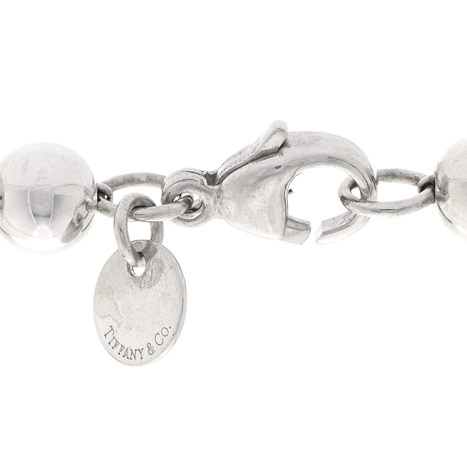 TIFFANY Sterling Silver HardWear Graduated Ball Necklace