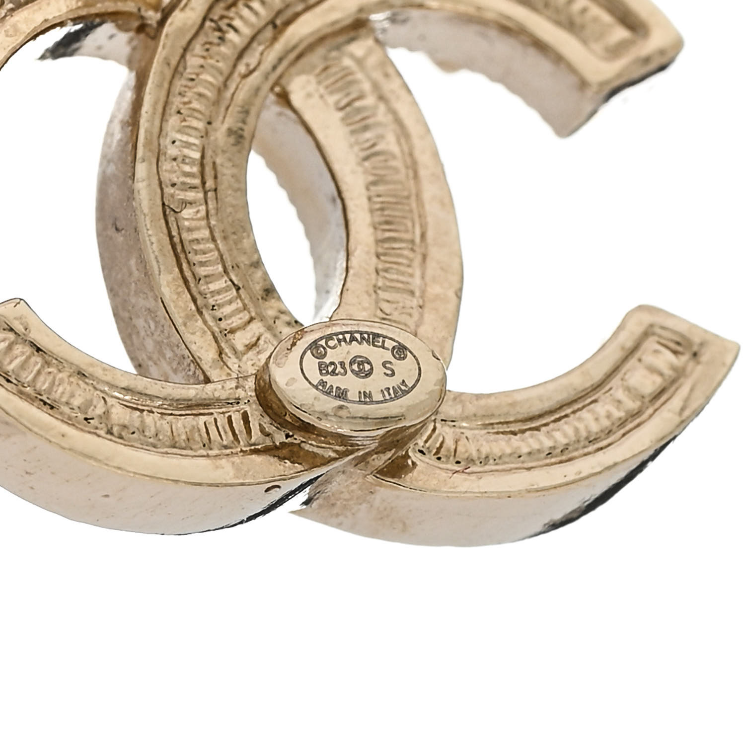 CHANEL Crystal CC Bow Dangle Earrings Gold 1692244