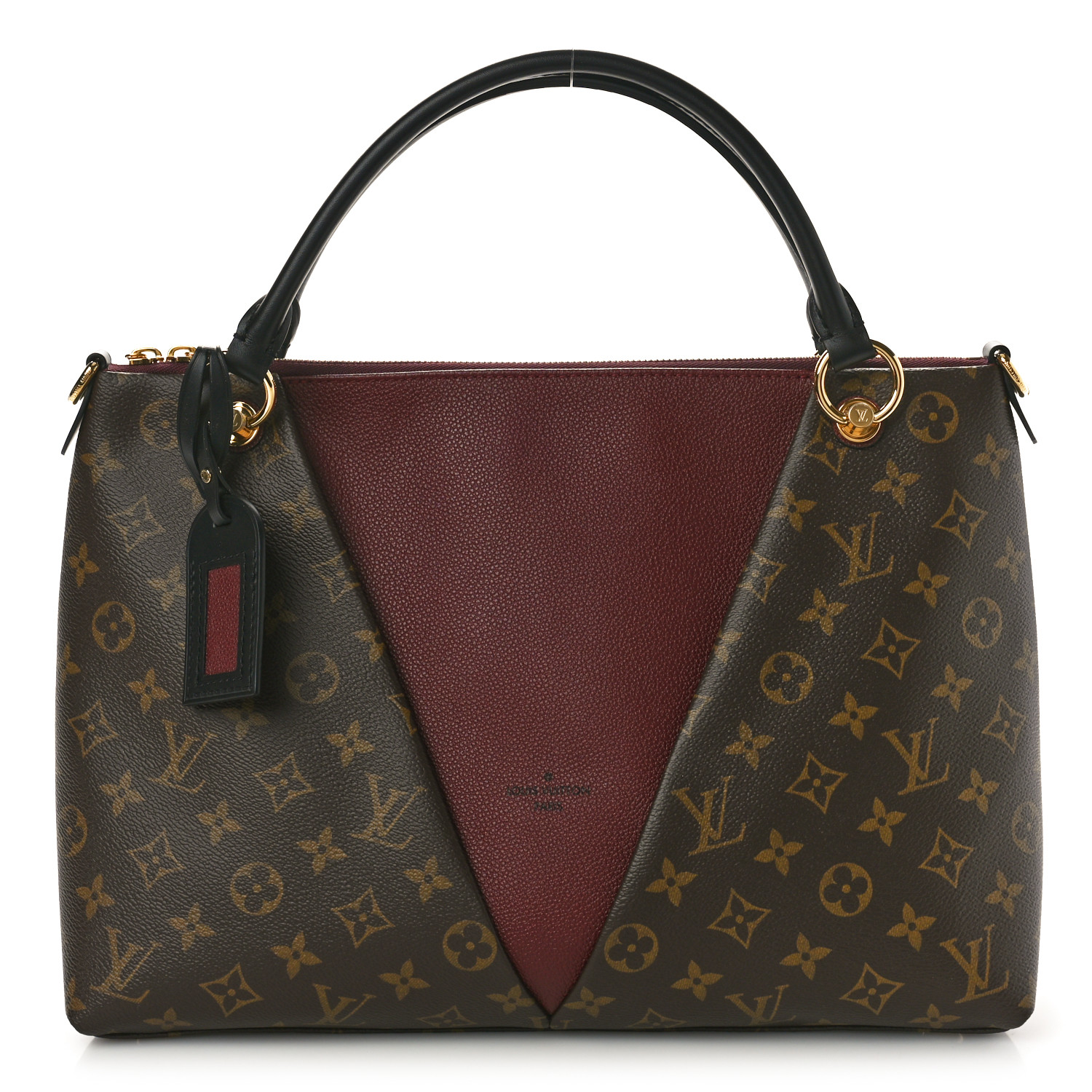 LOUIS VUITTON Monogram V Tote MM Bordeaux 1494486 | FASHIONPHILE