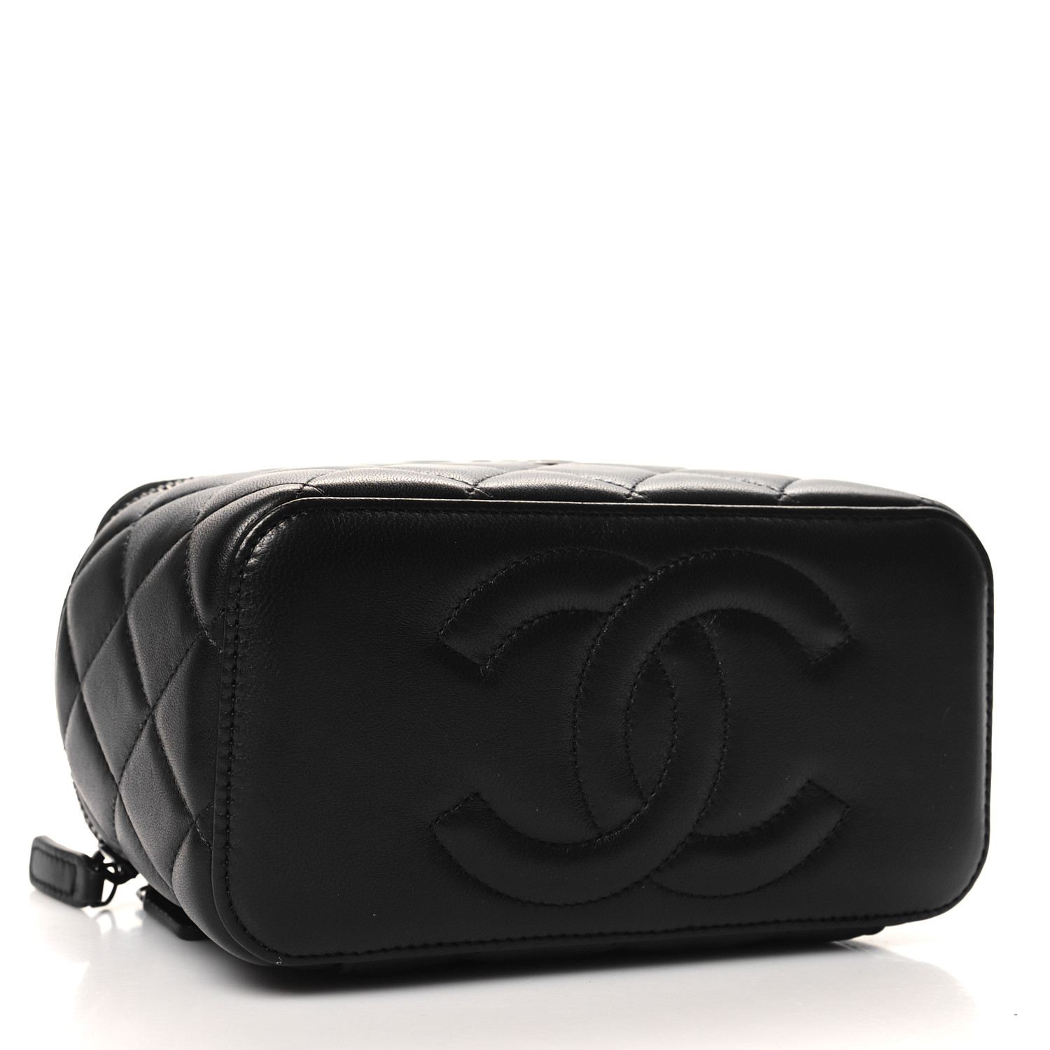 CHANEL Lambskin Quilted Small Top Handle Vanity Case With
