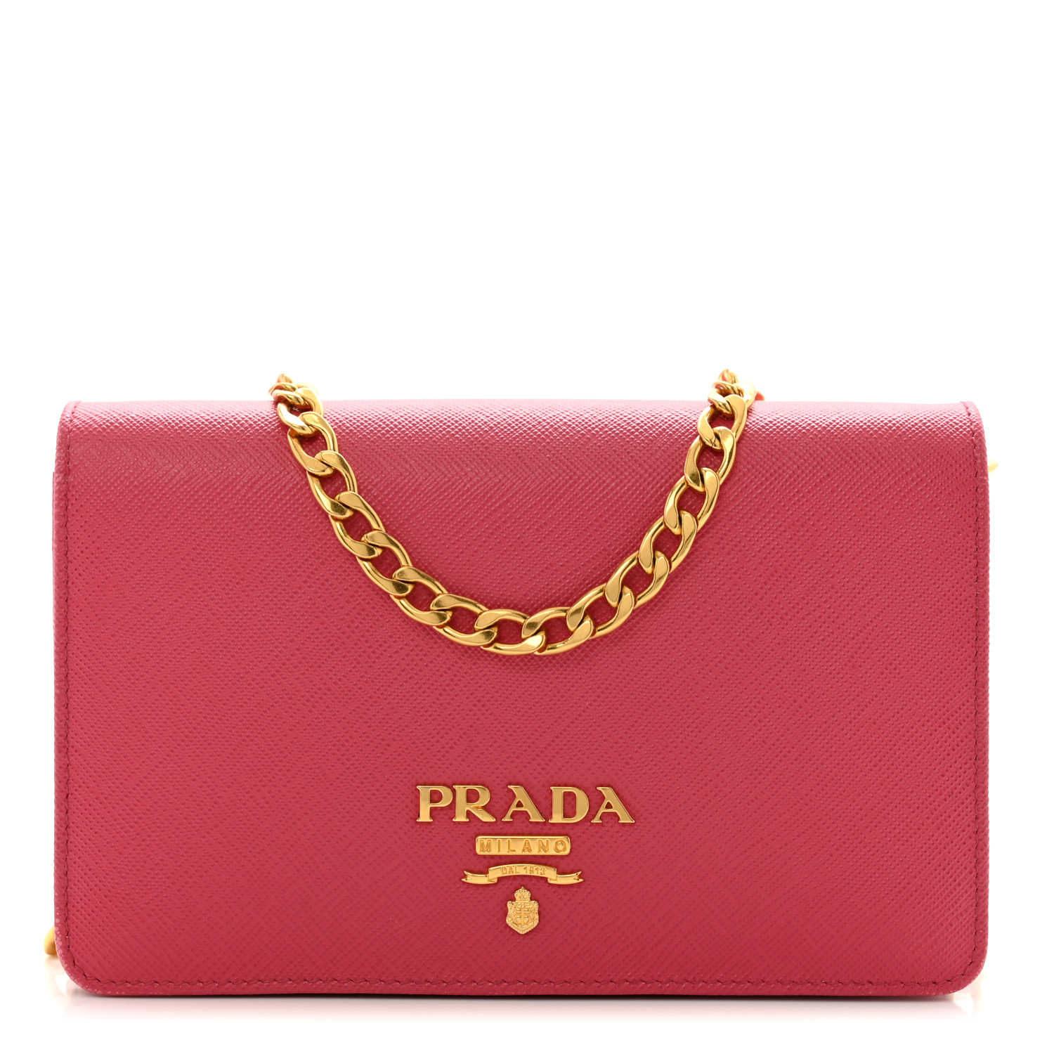 PRADA SAFFIANO キーケースPEONIA Prada Peonia Pink Saffiano Leather Pouch Key Chain 1PP026