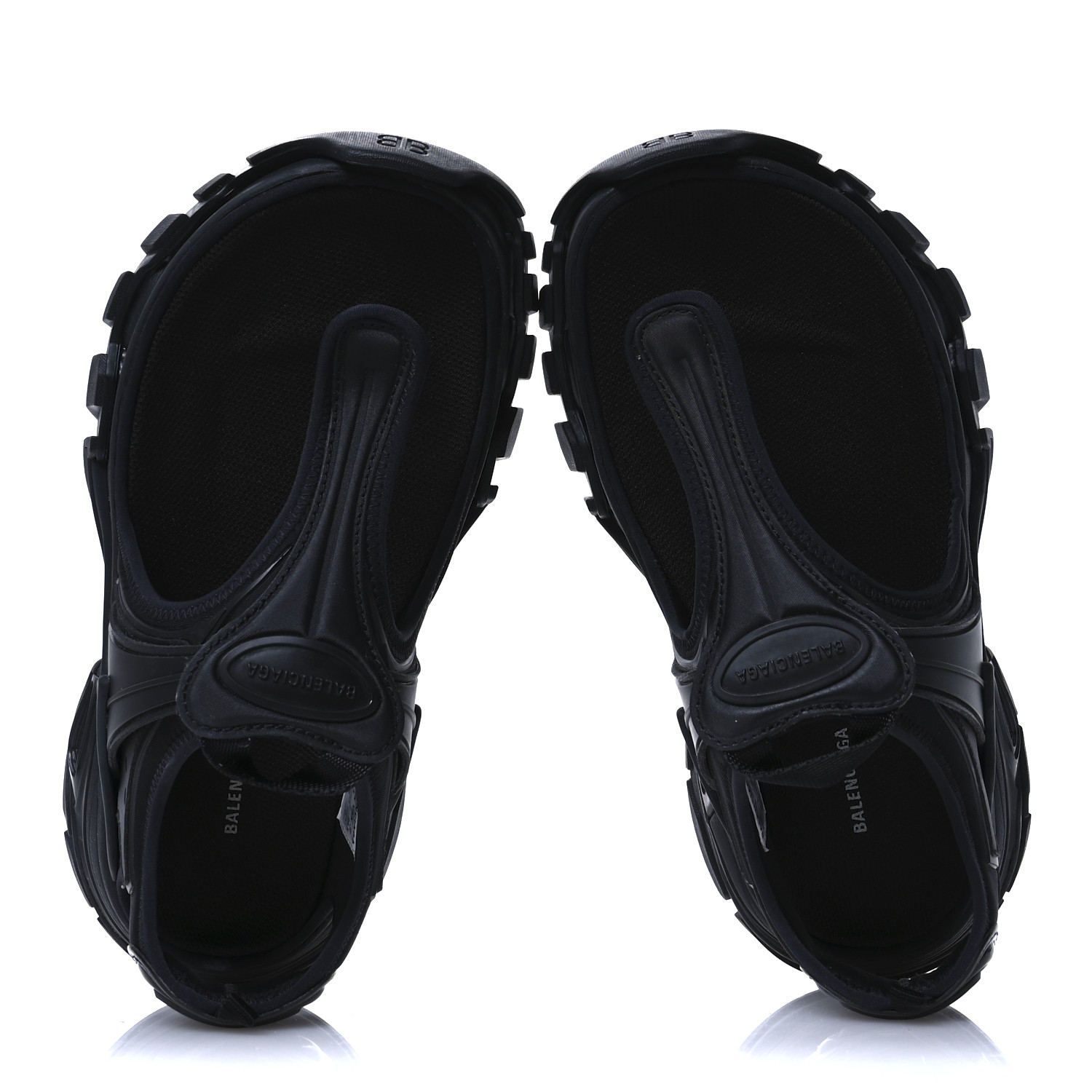 BALENCIAGA Neoprene Rubber Thong Sandals 37 Black 1665072
