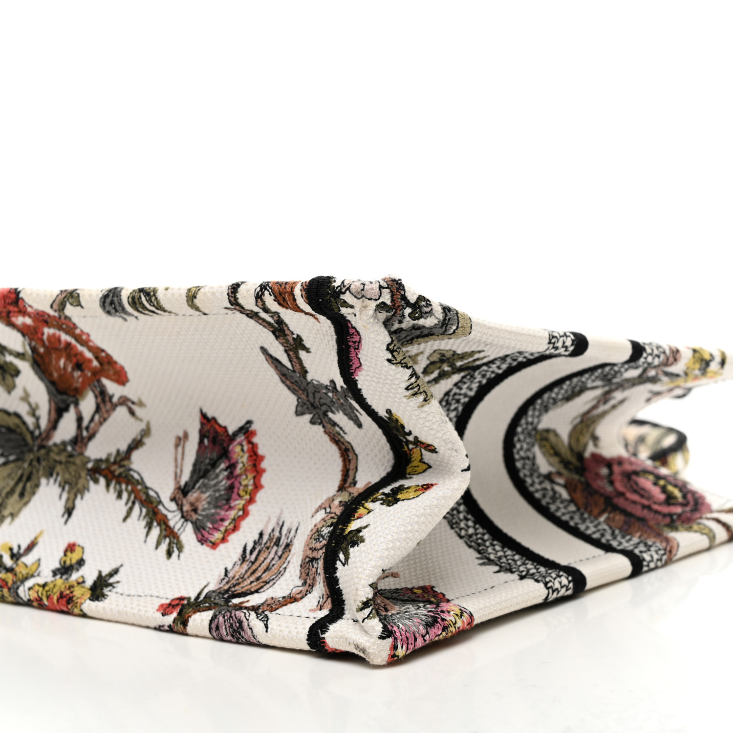 CHRISTIAN DIOR Canvas Embroidered Small Jardin Botanique