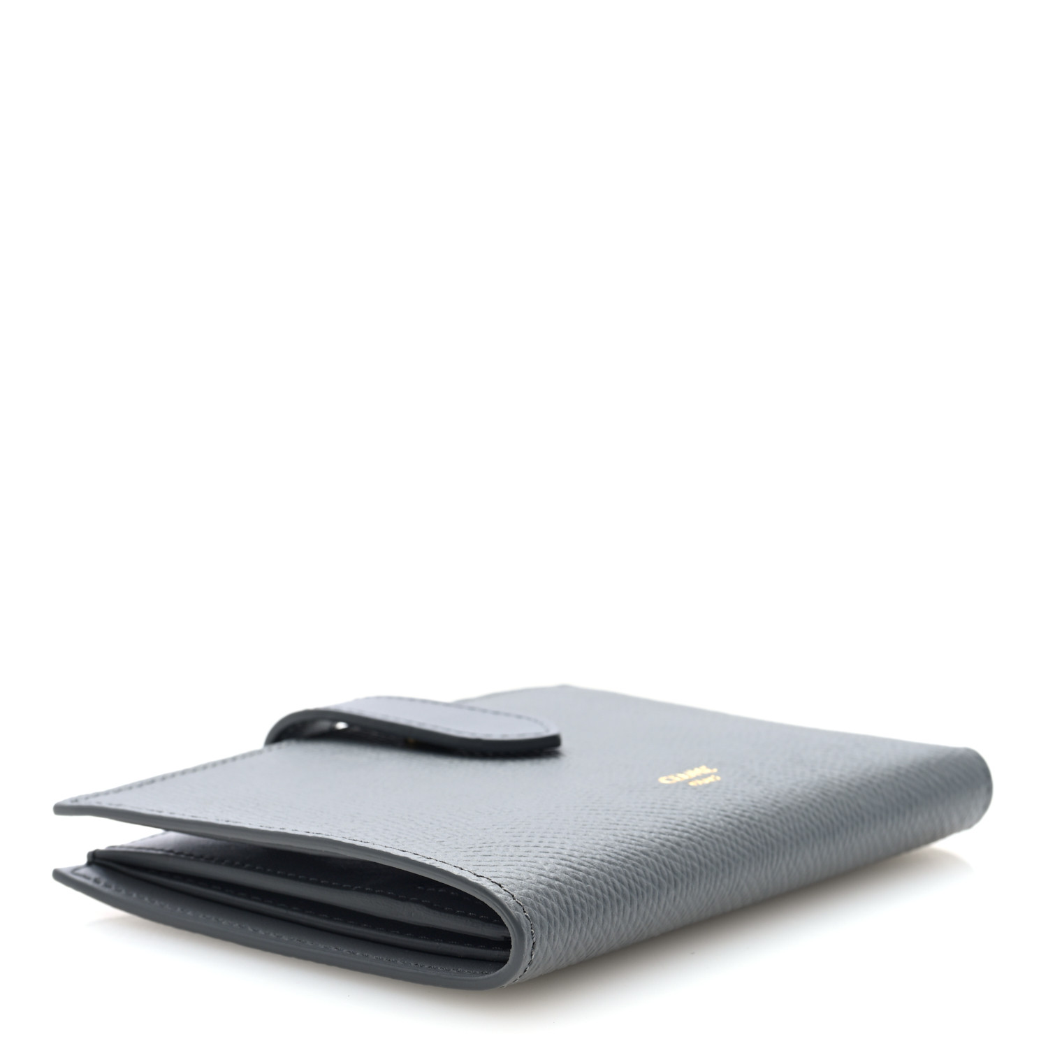 CELINE Medium Strap Wallet グレー CELINE Grained Calfskin Medium Multifunction Strap Wallet