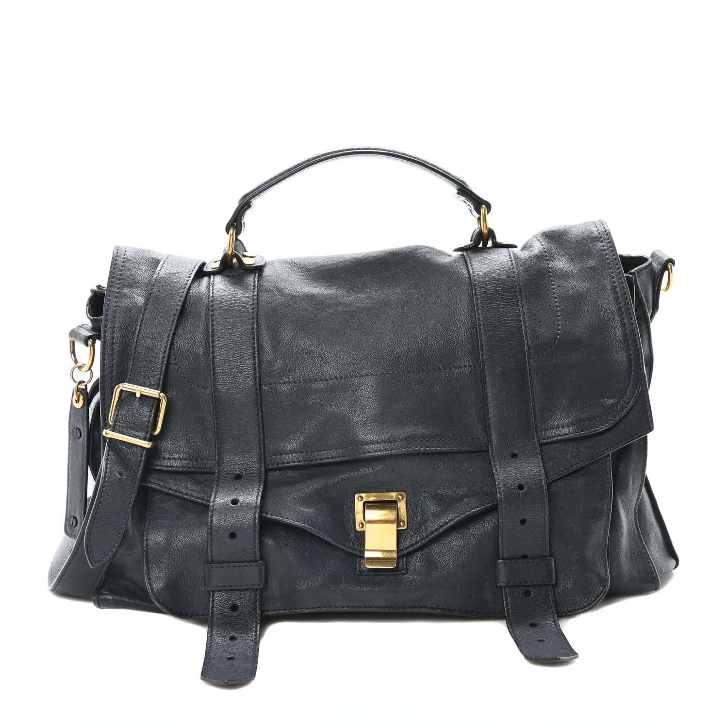 最終値下げ　定価約20万 　Proenza Schouler PROENZA SCHOULER Lambskin Large PS1 Satchel Midnight 1673460