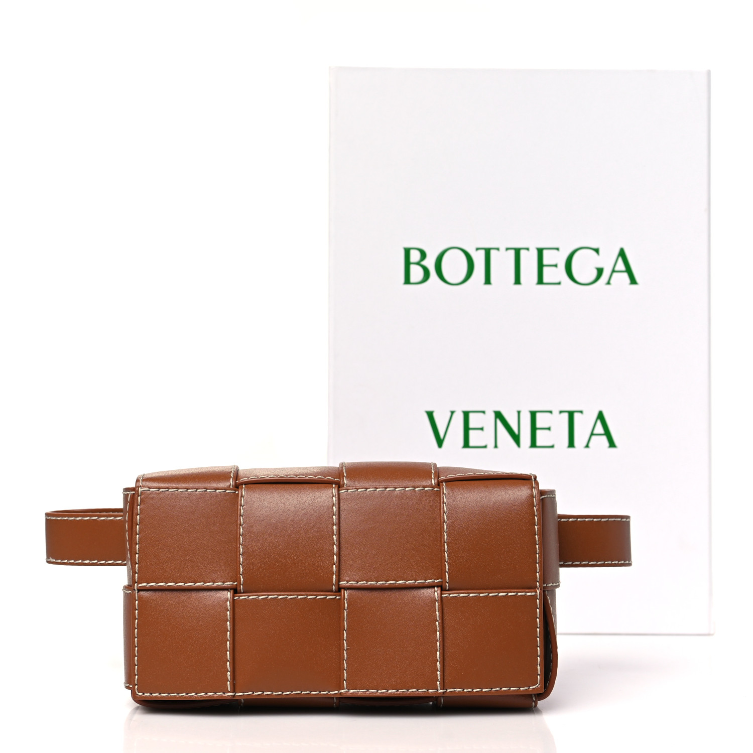 BOTTEGAVENETA イントレチャート ベルト 80cm32IN BOTTEGA VENETA Calfskin Maxi Intreccio Mini Cassette Belt