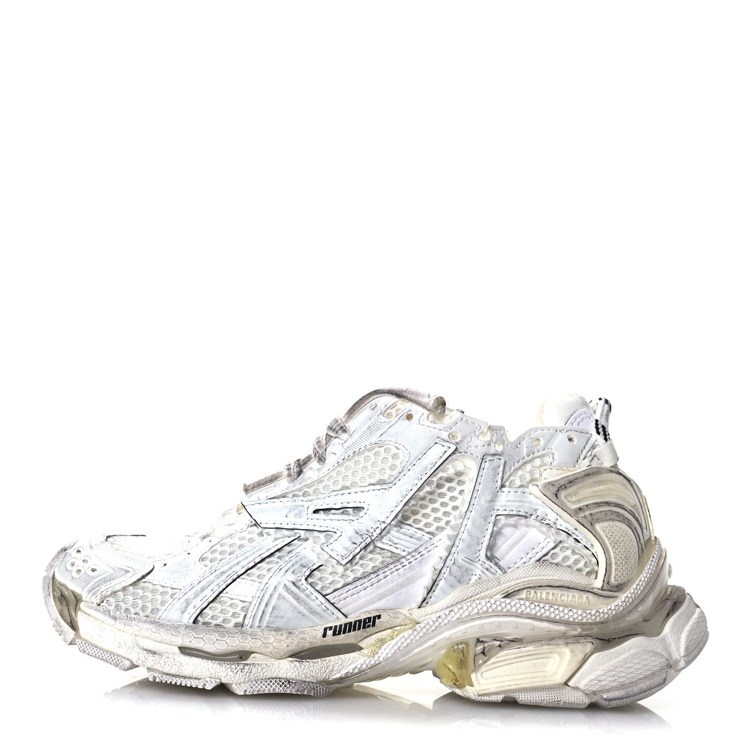 BALENCIAGA Mesh Rubber Monocolor Womens Runner Sneakers 36