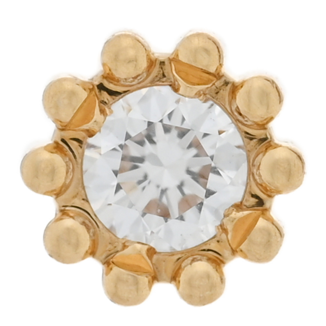 Dior Mimirose シングルピアス CHRISTIAN DIOR 18K Yellow Gold Diamond Mimirose Single Stud