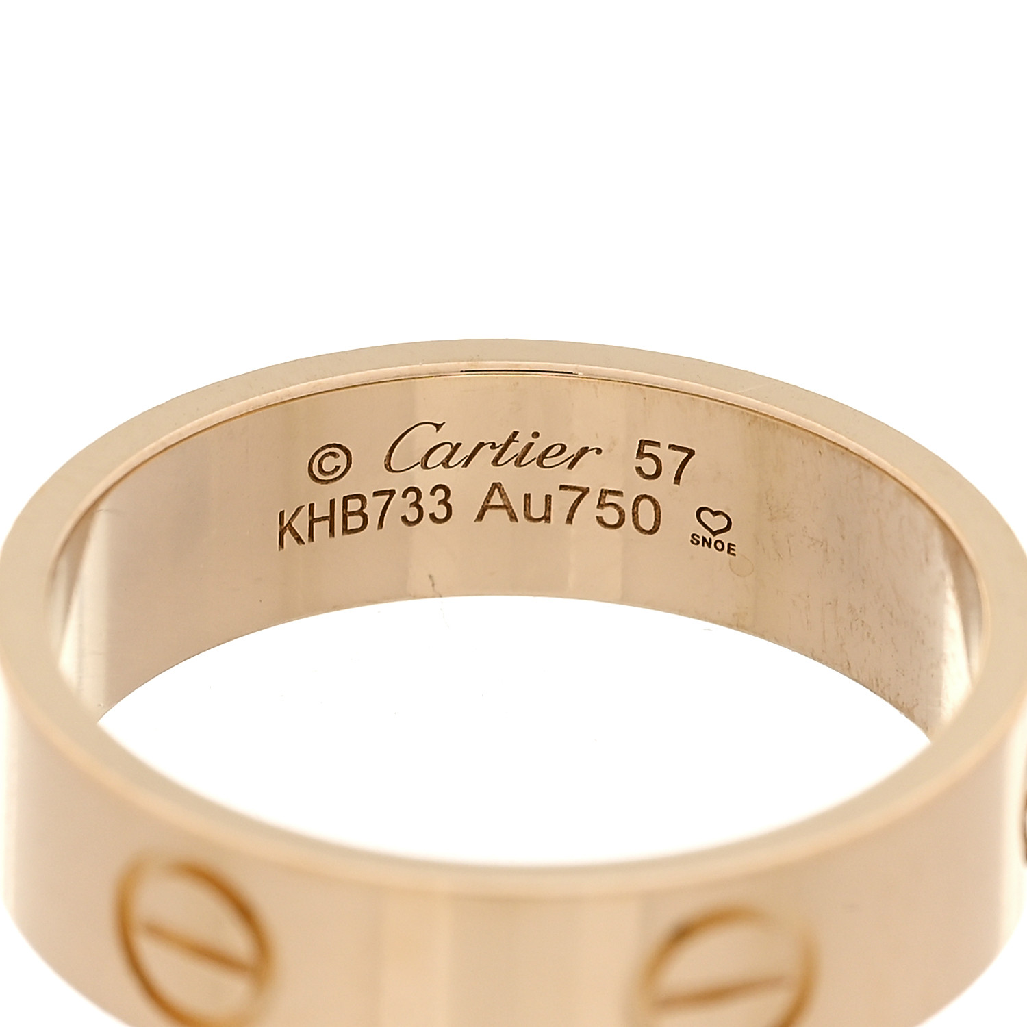 CARTIER 18K Yellow Gold 5.5mm LOVE Ring 57 8 1677203