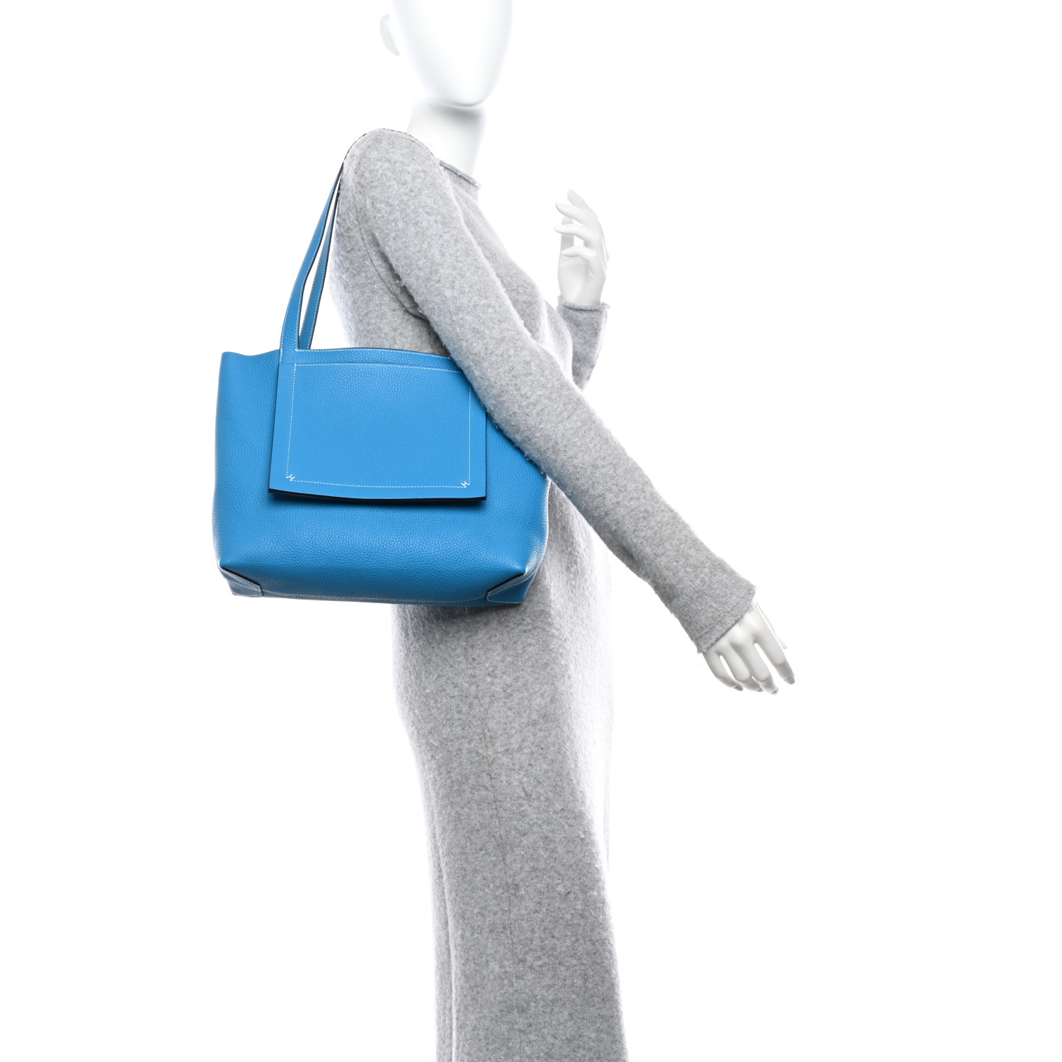 HERMES Taurillon Clemence Cabasellier 31 Bleu Frida 1473266