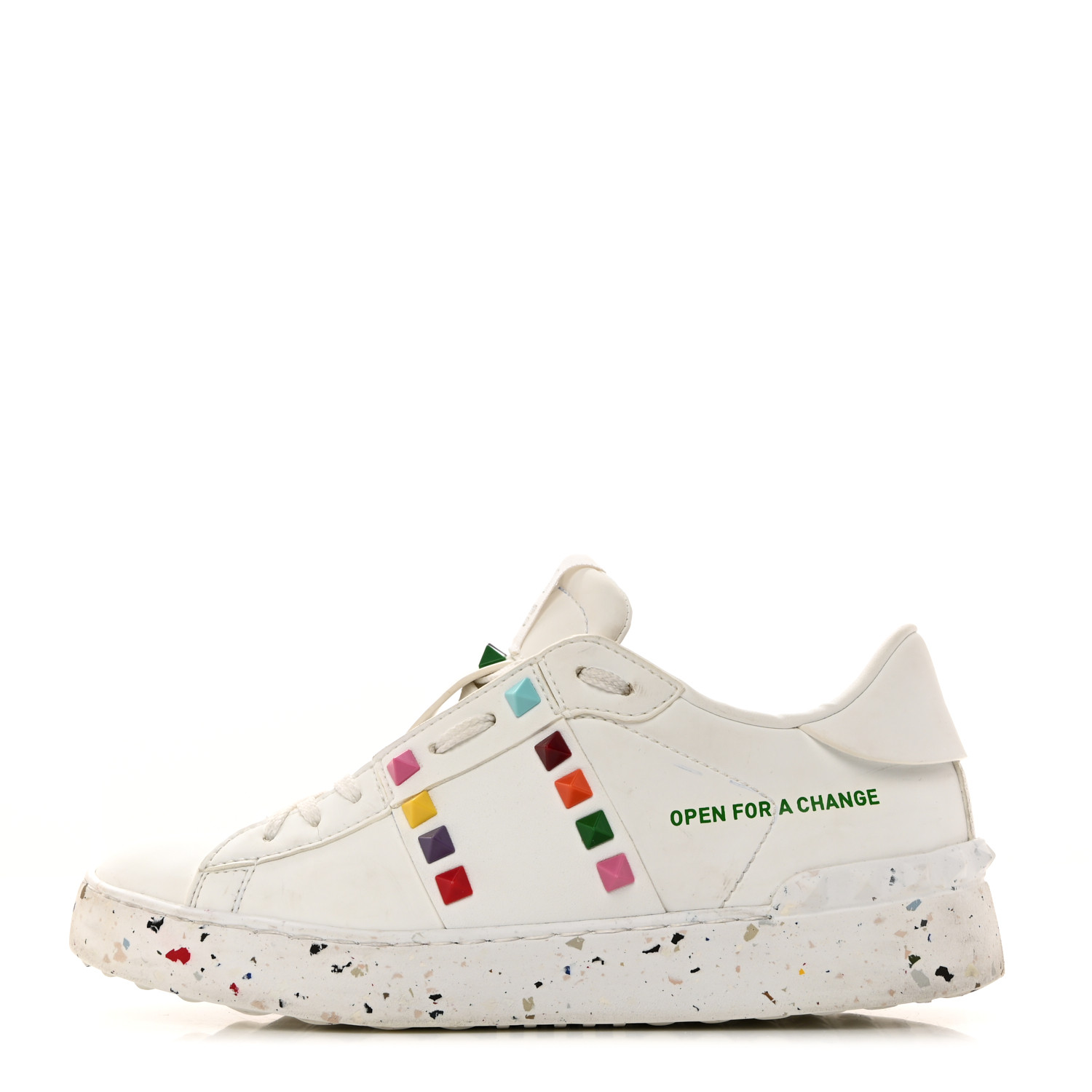 未使用VALENTINO36ケープ 白 VALENTINO GARAVANI Vegan Leather Womens Rockstud Open for a