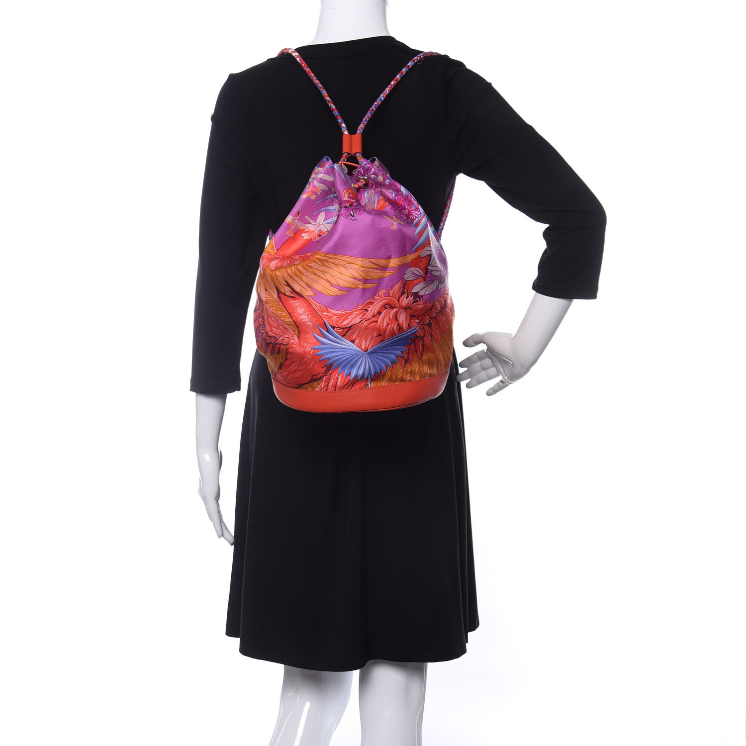 HERMES Silk Swift Flamingo Party Soie Cool Capucine 768968