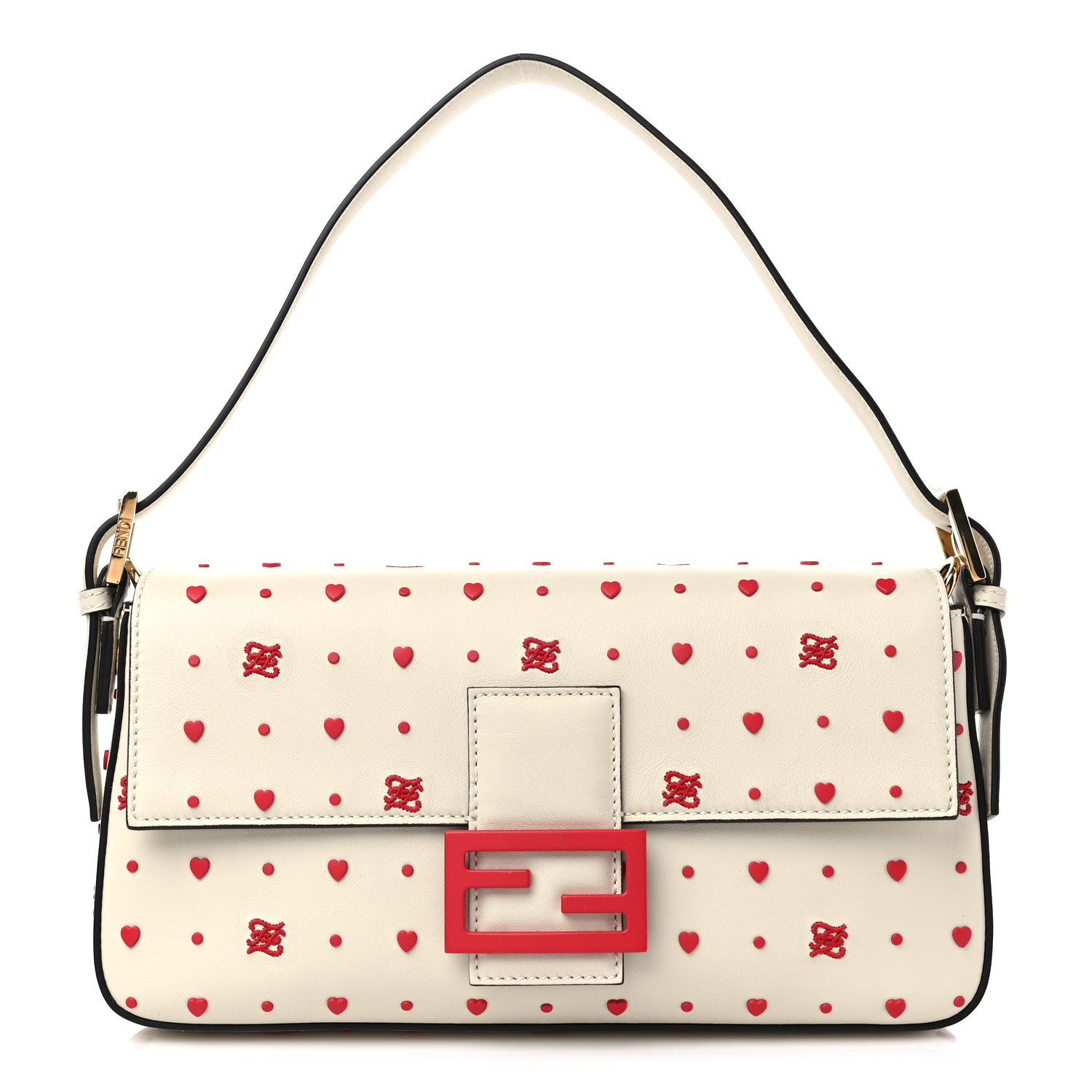 FENDI Karl loves ストール FENDI by Karl Lagerfeld Scarlet Red Two Way Clutch l