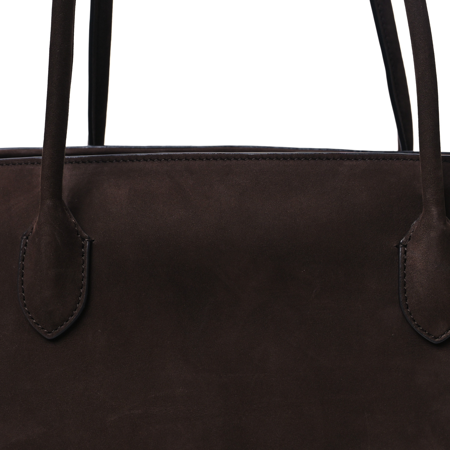 THE ROW Nubuck Terrasse Bag Dark Mocha 1606235 | FASHIONPHILE