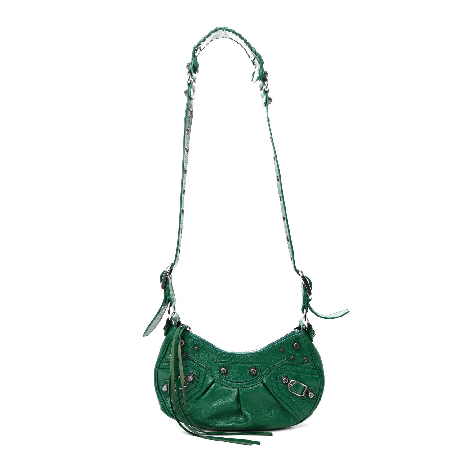 ショルダーバッグ・ポシェット Balenciaga Le Cagole Sing Shoulder Bag In Arena Leather BALENCIAGA Agneau Arena Le Cagole Shoulder Bag XS Purple