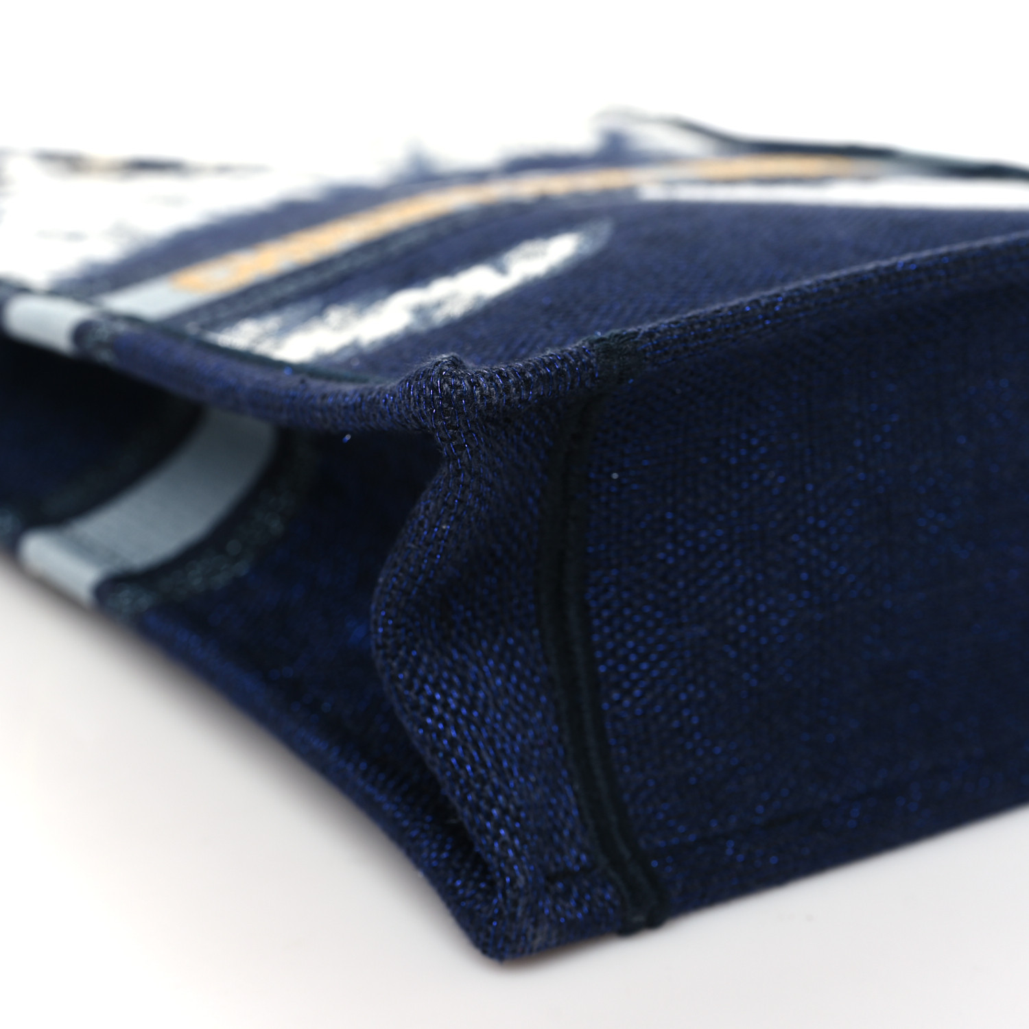 CHRISTIAN DIOR Canvas Embroidered Tie Dye Vertical Book Tote