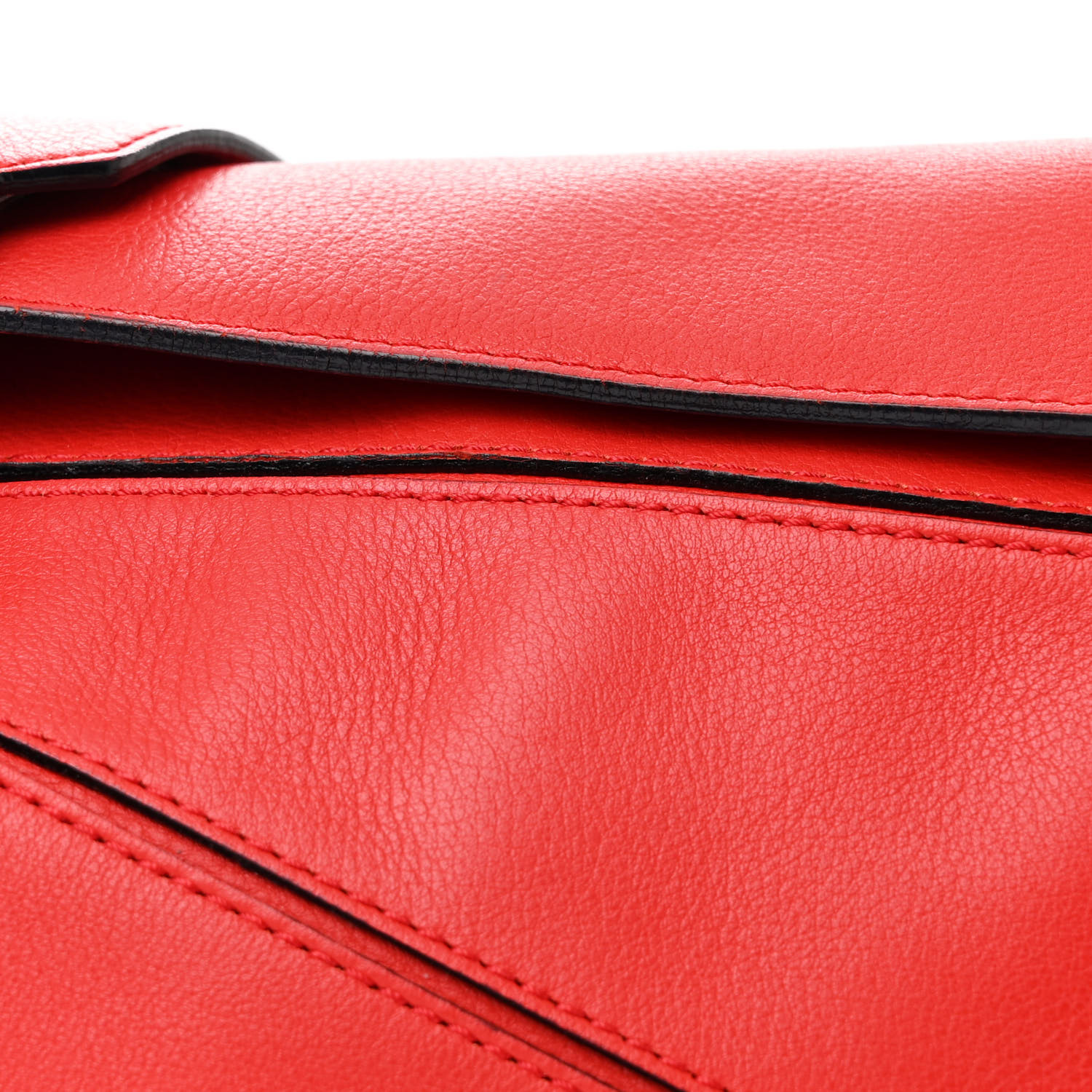 LOEWE Calfskin Medium Puzzle Bag Scarlet 1633088 | FASHIONPHILE