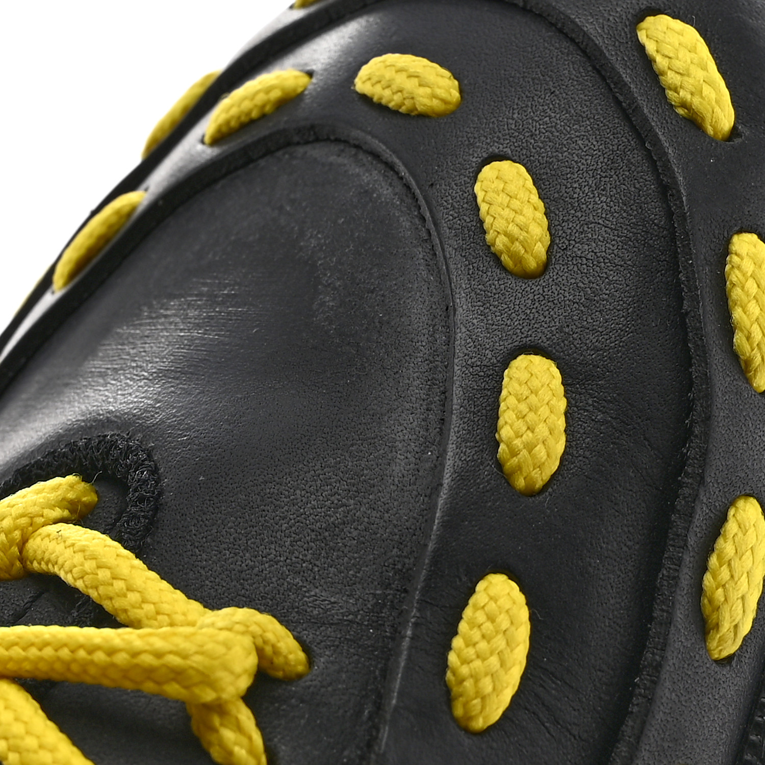 BOTTEGA VENETA Calfskin Speedster Sneakers 43 Black Yellow
