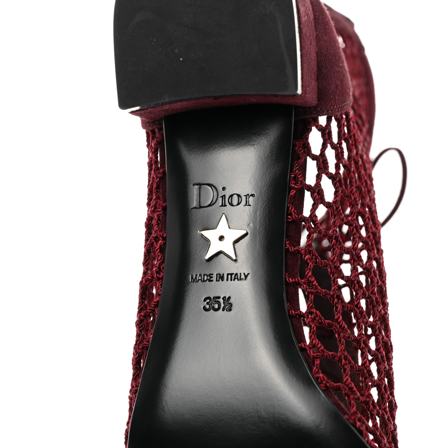 【ディオール】Naughtily-D ウェッジヒールブーツ Naughtily-D Heeled Ankle Boot Transparent Mesh with Black