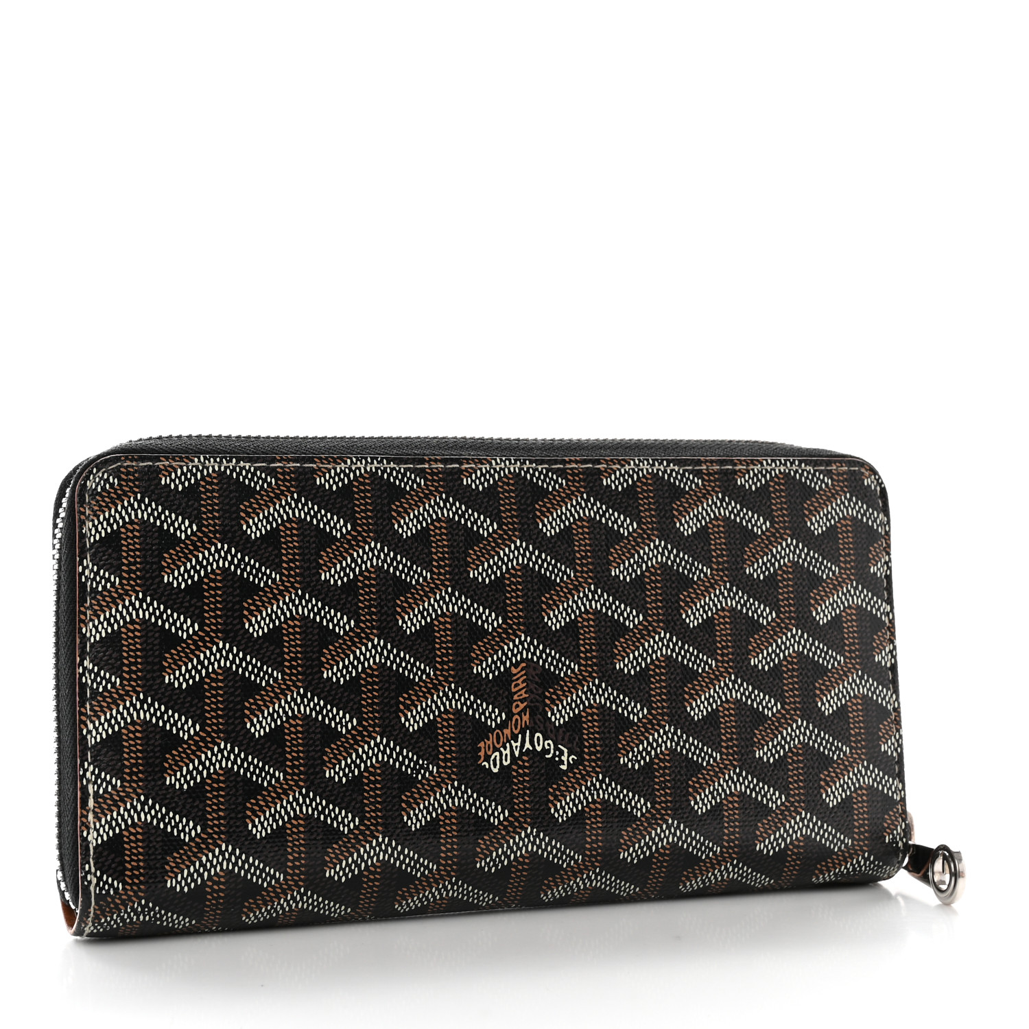 【GOYARD】マティニョンGM　ウォレット GOYARD Goyardine Matignon Zip Around GM Wallet Black Gold