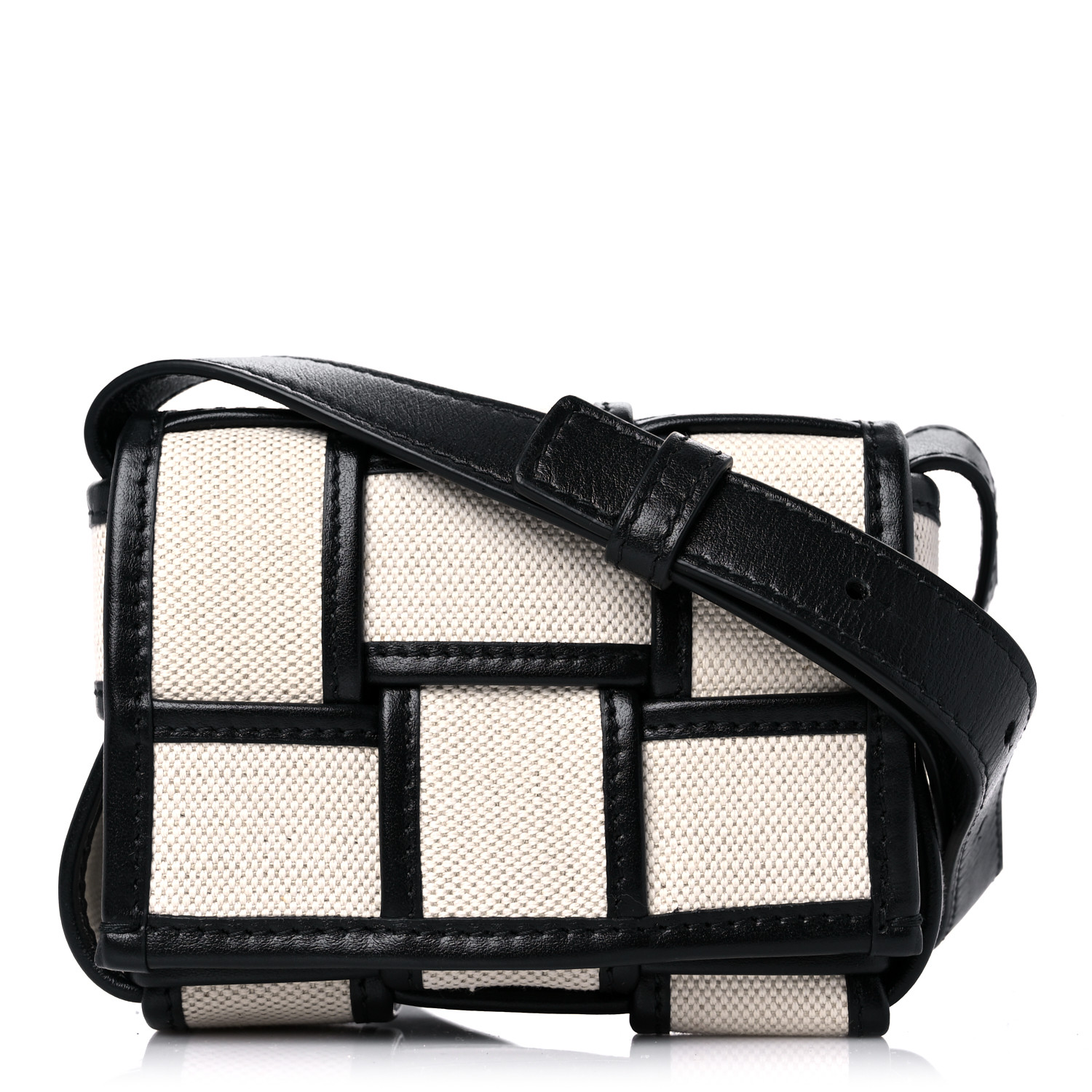 BOTTEGA VENETA Canvas Intrecciato Mini Cassette Crossbody