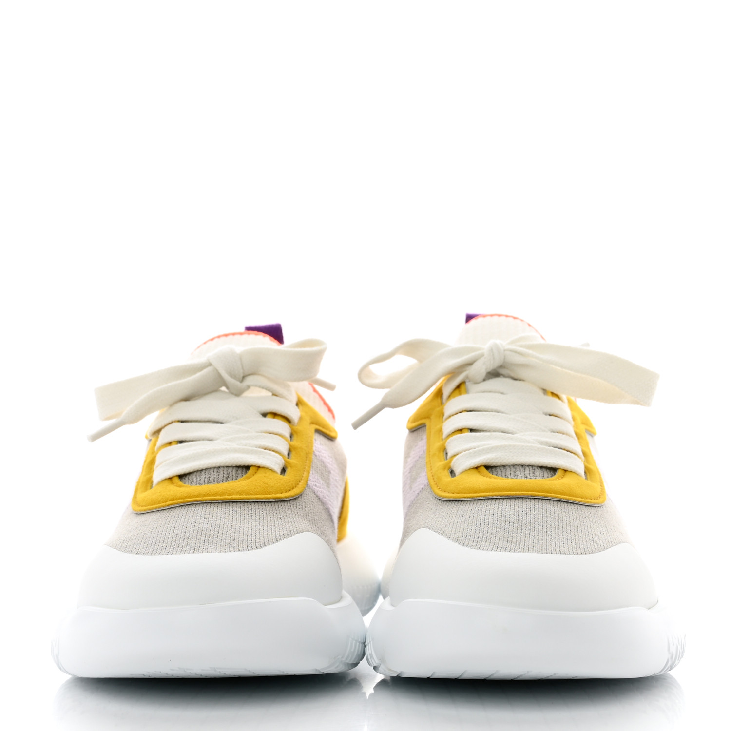 ⭐️ Sasa 希少 ✩ エルメス シューズ ⭐️ HERMES Knit Suede Goatskin Womens Crew Sneakers 38
