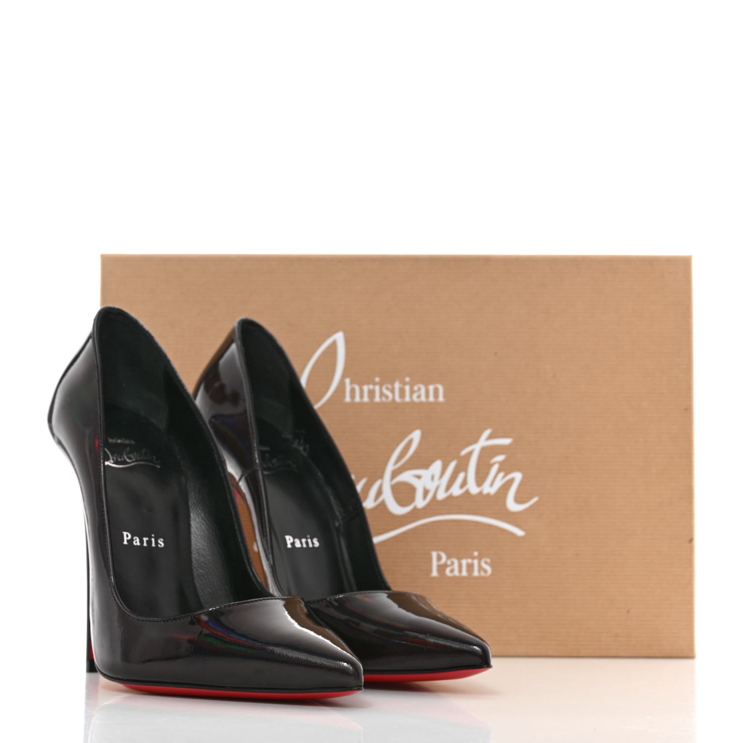 CHRISTIAN LOUBOUTIN Metallic Patent Psychic So Kate 120