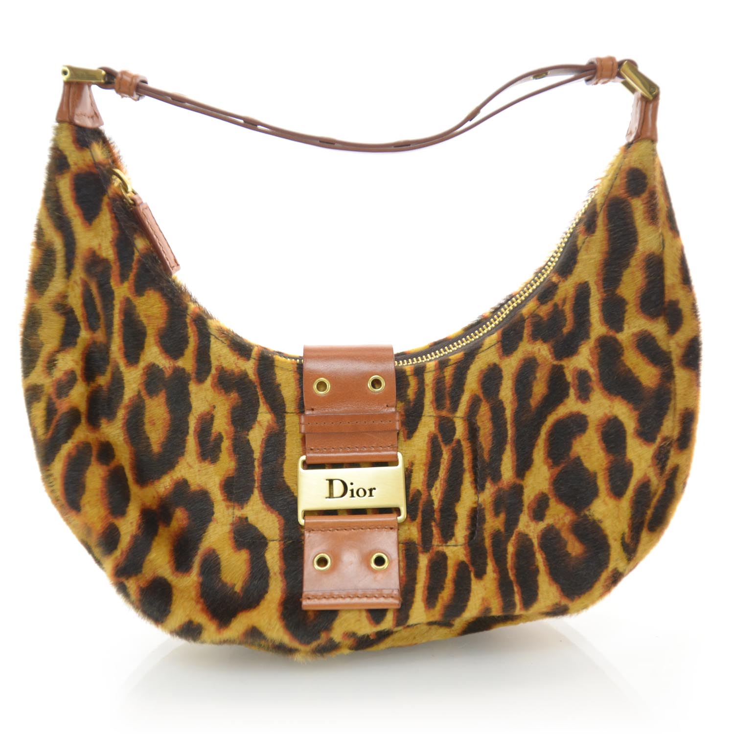 バッグ Dior street chic unborn carf leopard bag CHRISTIAN DIOR Pony Hair Leopard Street Chic Hobo 34973
