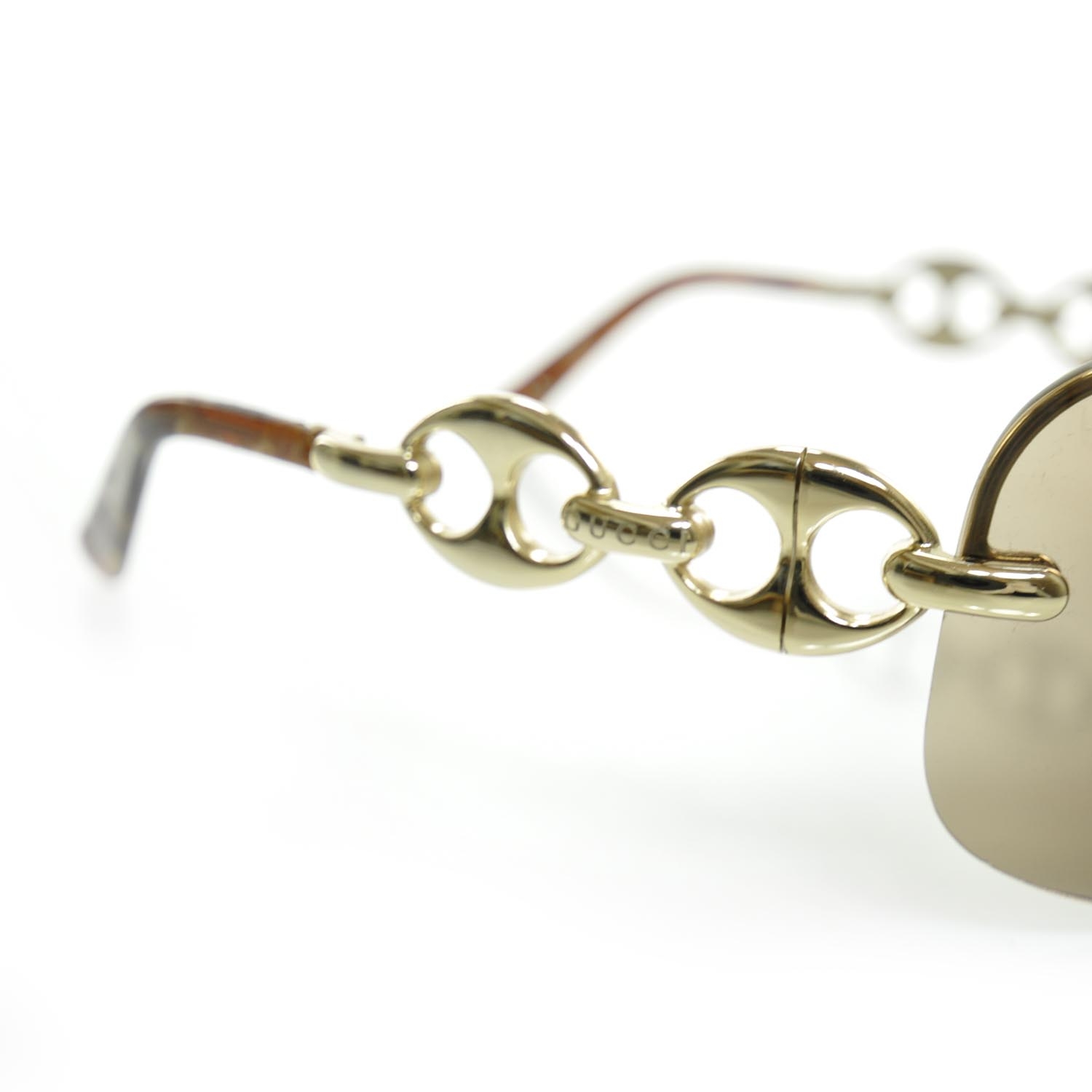 GUCCI Semi Rimless Marina Chain Sunglasses 2772 S 24157