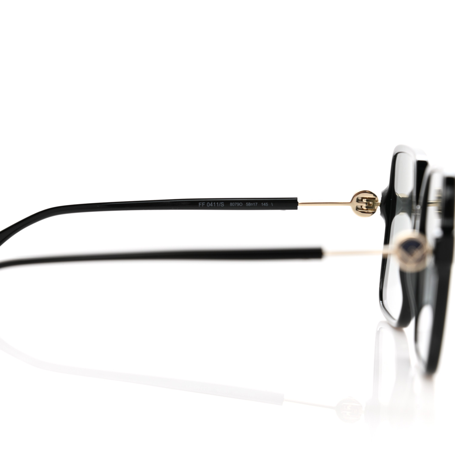 Fendi FF 0411/S ブラック サングラス FENDI Square Sunglasses FF 0411/S Black 1239561 | FASHIONPHILE