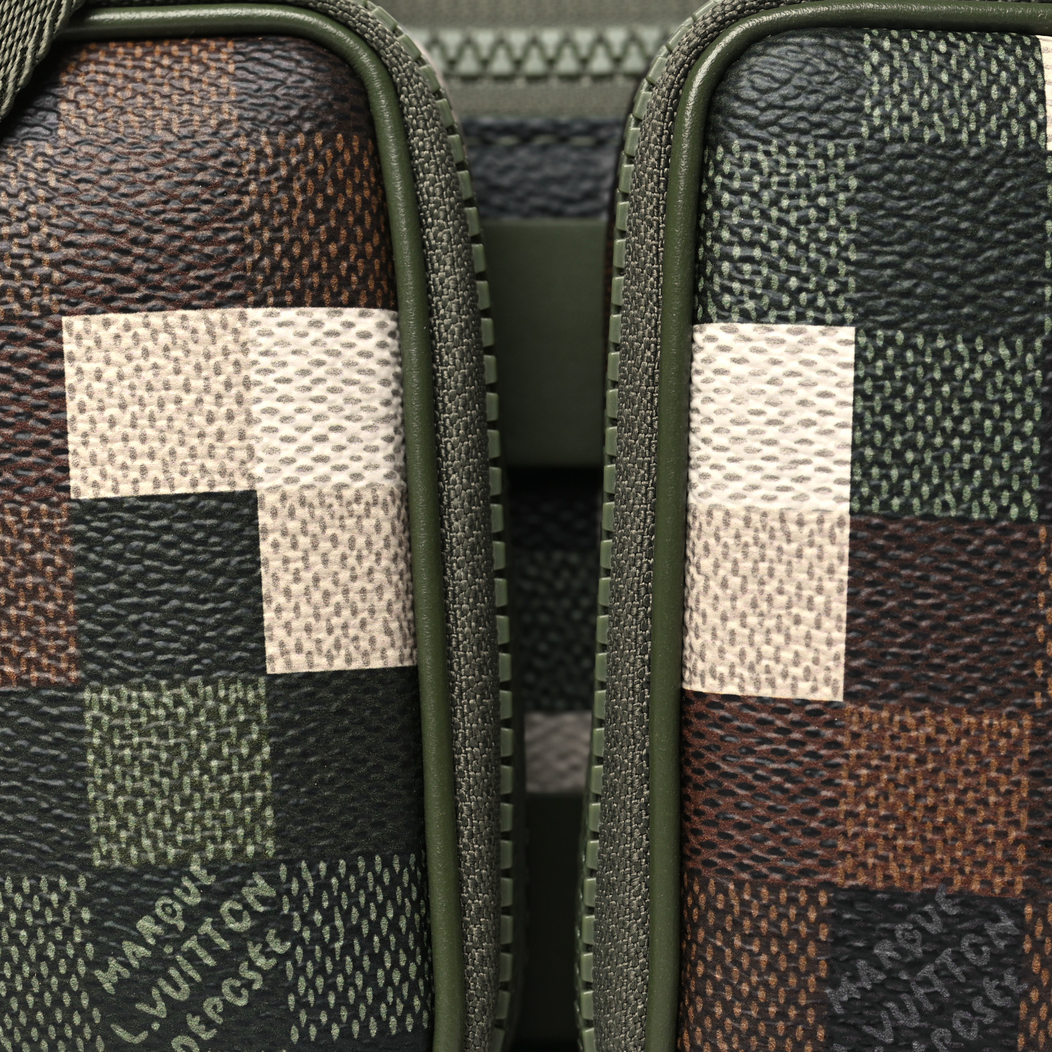 LOUIS VUITTON Damoflage LV Trail Wearable Wallet Green