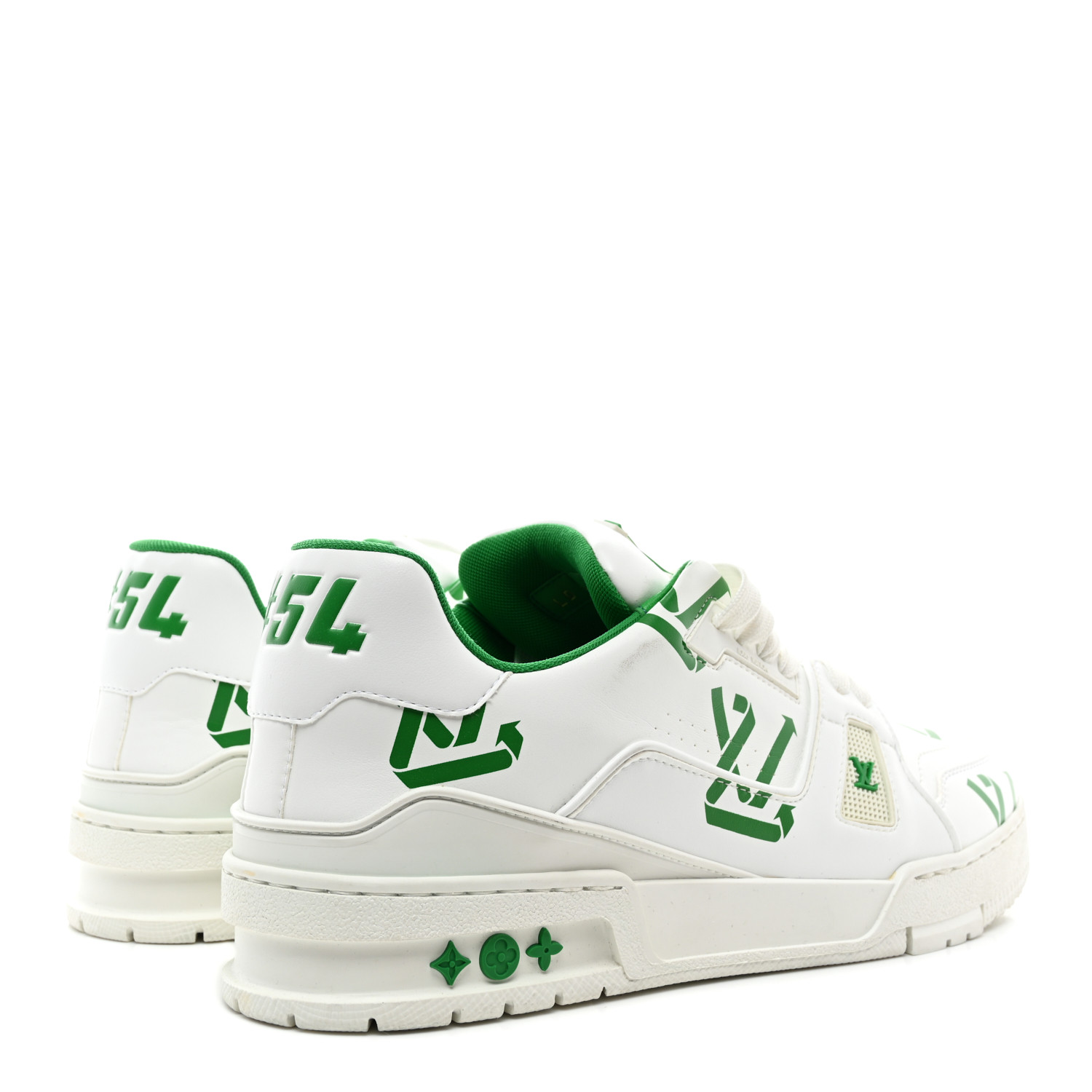 LV t rainer LOUIS VUITTON Mens LV Trainer Sneakers 8 Green 1553768