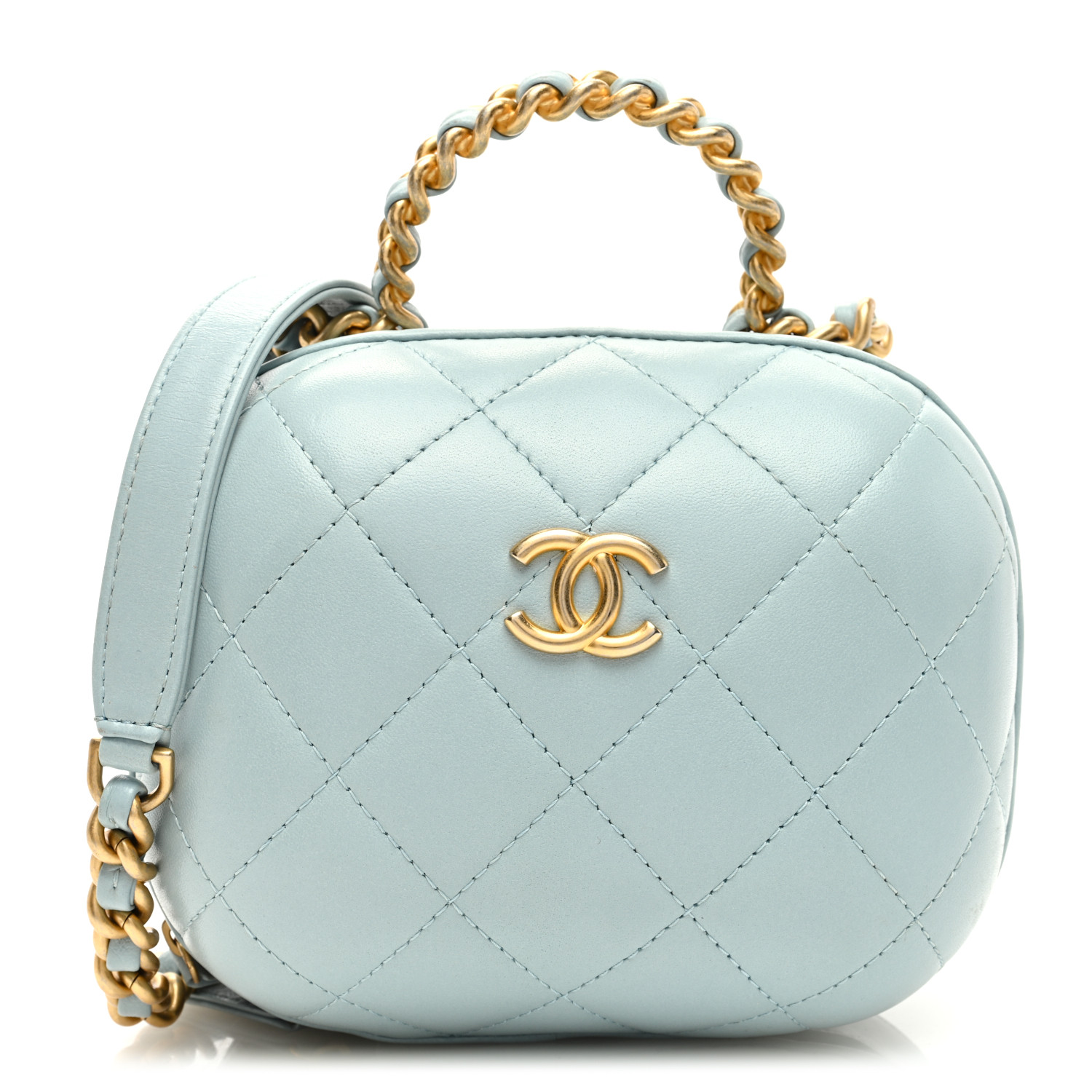 美しいライトブルー◆25S【CHANEL】TRENDY CC バニティケース 美しいライトブルー◇25S【CHANEL】TRENDY CC バニティケース