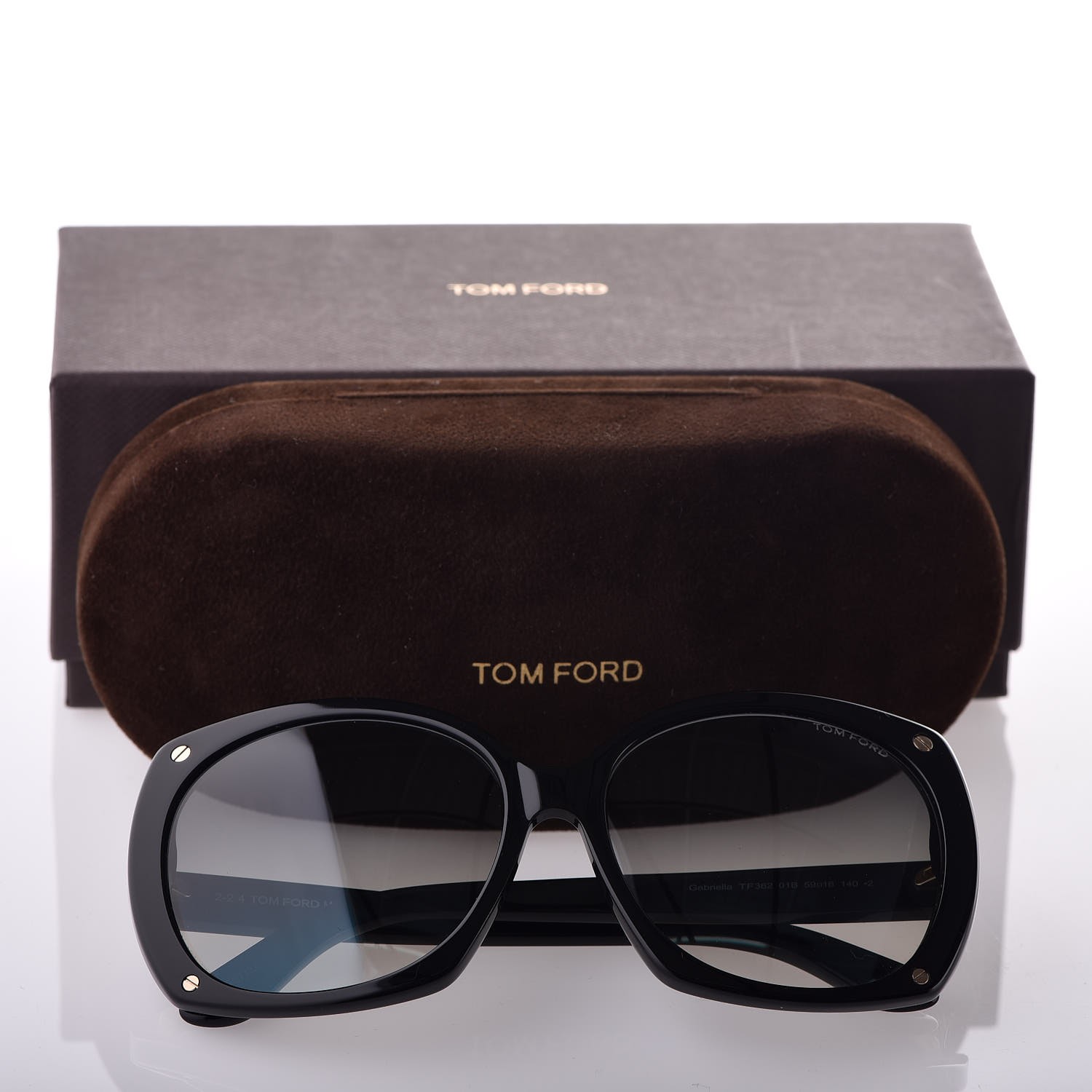 TOM FORD Gabriella Sunglasses TF362 Black 329695 | FASHIONPHILE