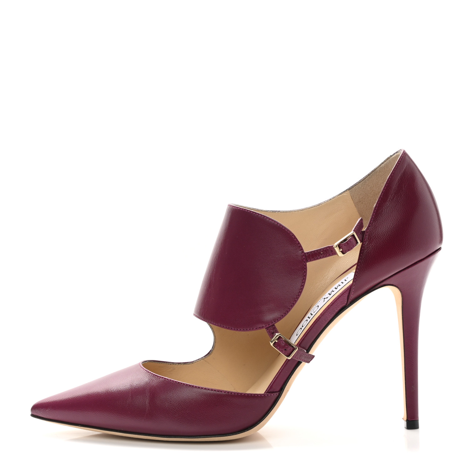JIMMY CHOO Kid Heath Pumps 40 Dark Orchid 1125626 | FASHIONPHILE