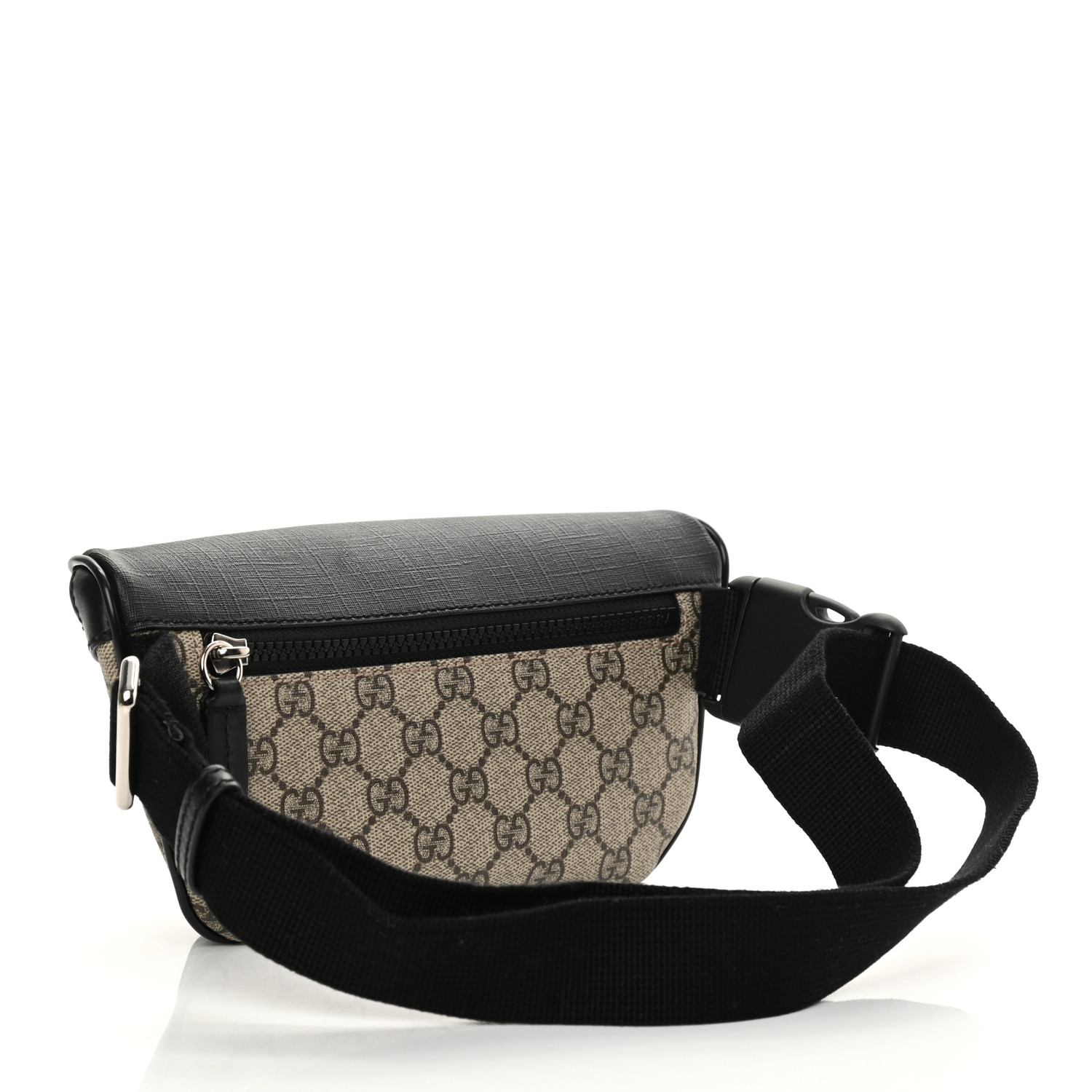 GUCCI GG Supreme Monogram Belt Bag Black 1122189 | FASHIONPHILE
