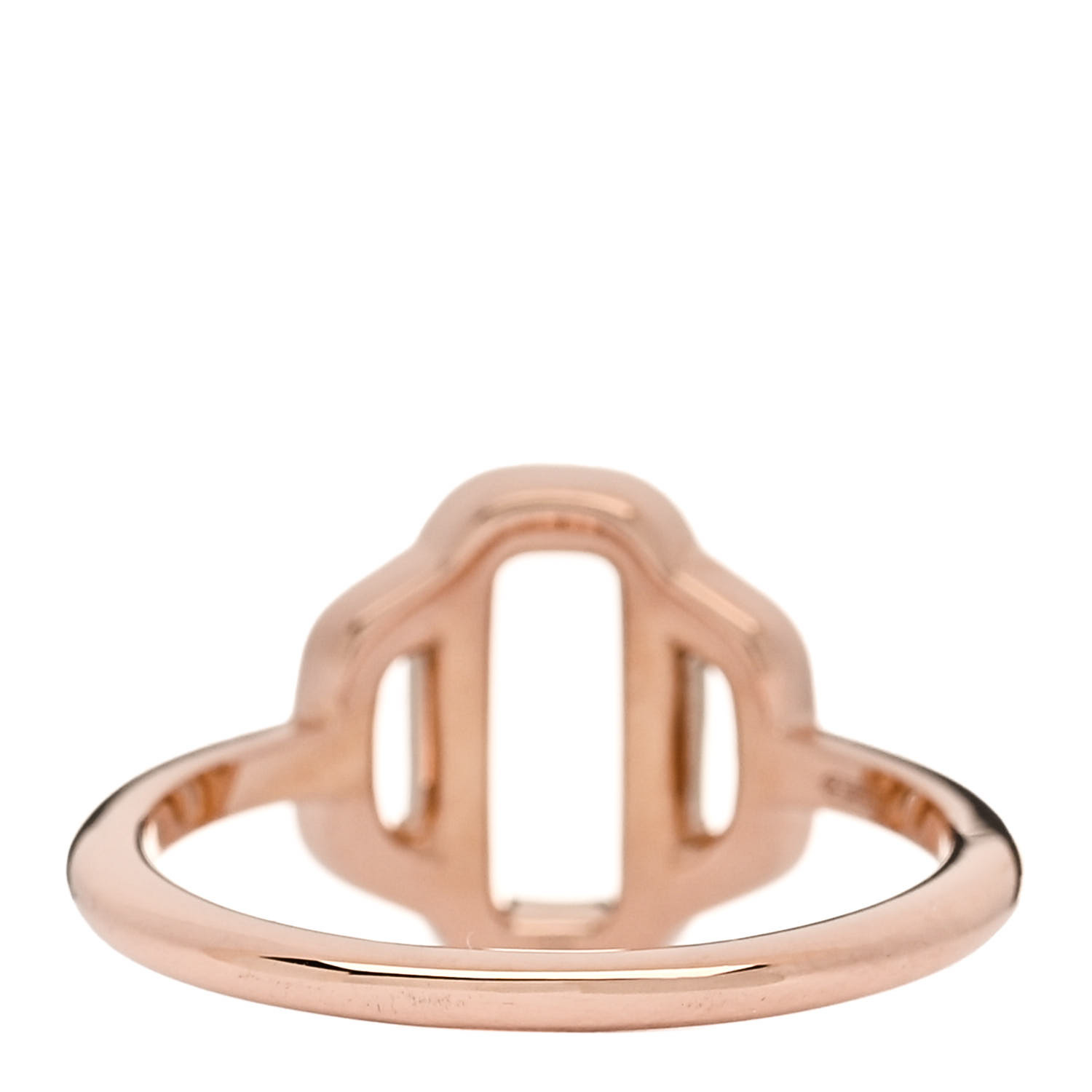 HERMES 18K Rose Gold Diamond Attelage Ring 48 4.5 1662951