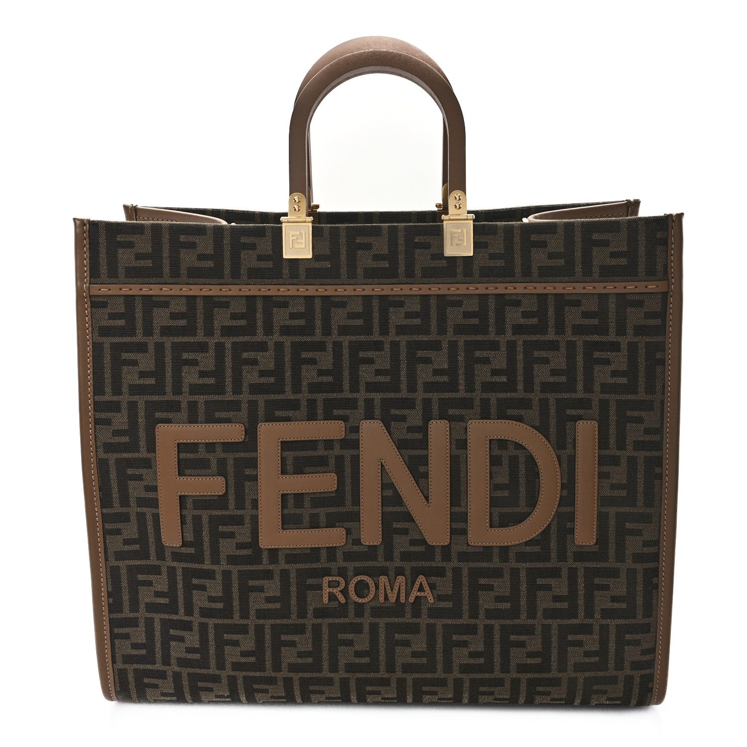 【関税&送料込】Fendi Summer Tote Ff Jacquard Fabric Shoulde Fendi - Jacquard fabric tote Sand - The Corner