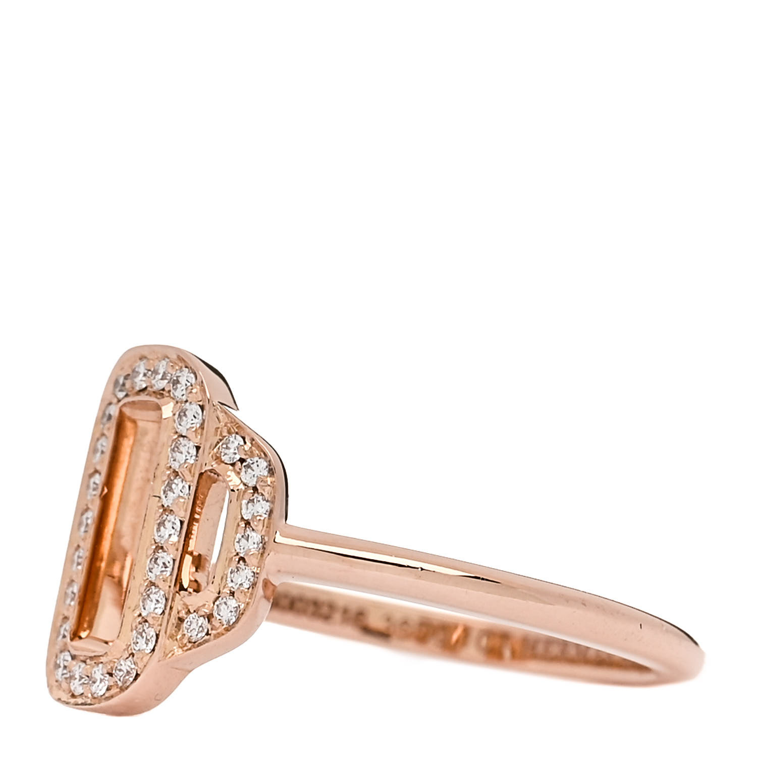（HERMES）Bague Attelage Hermes MM HERMES 18K Rose Gold Diamond Attelage Ring 48 4.5 1662951