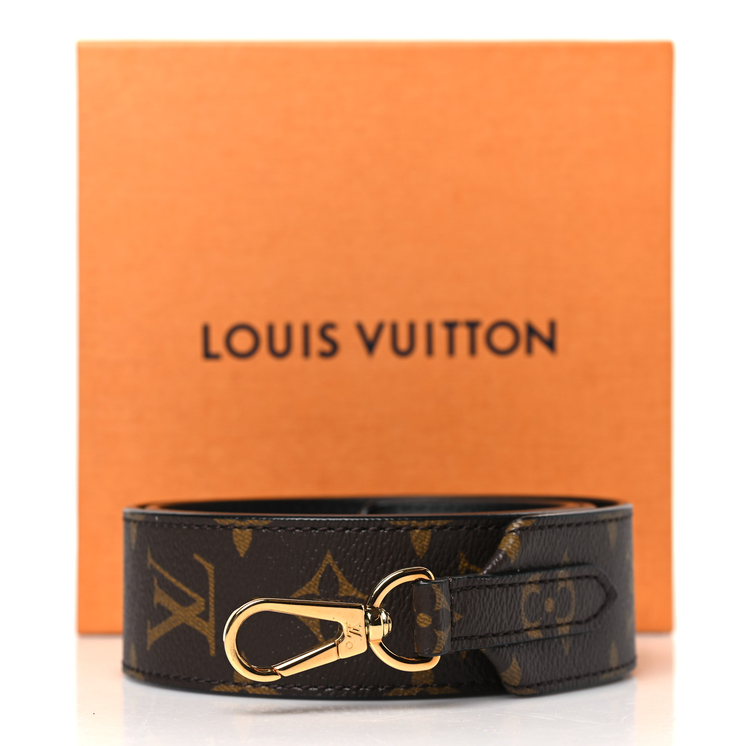 Louis Vuitton ブラック ラバーベルト LOUIS VUITTON Monogram Bandouliere Shoulder Strap Black