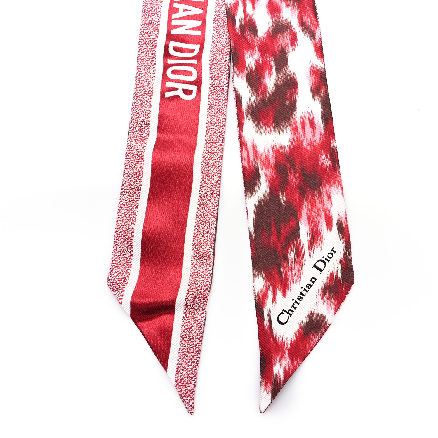 Christian Dior ボルドー スカーフ CHRISTIAN DIOR Silk Mitzah Wildior Scarf Bordeaux 1670909