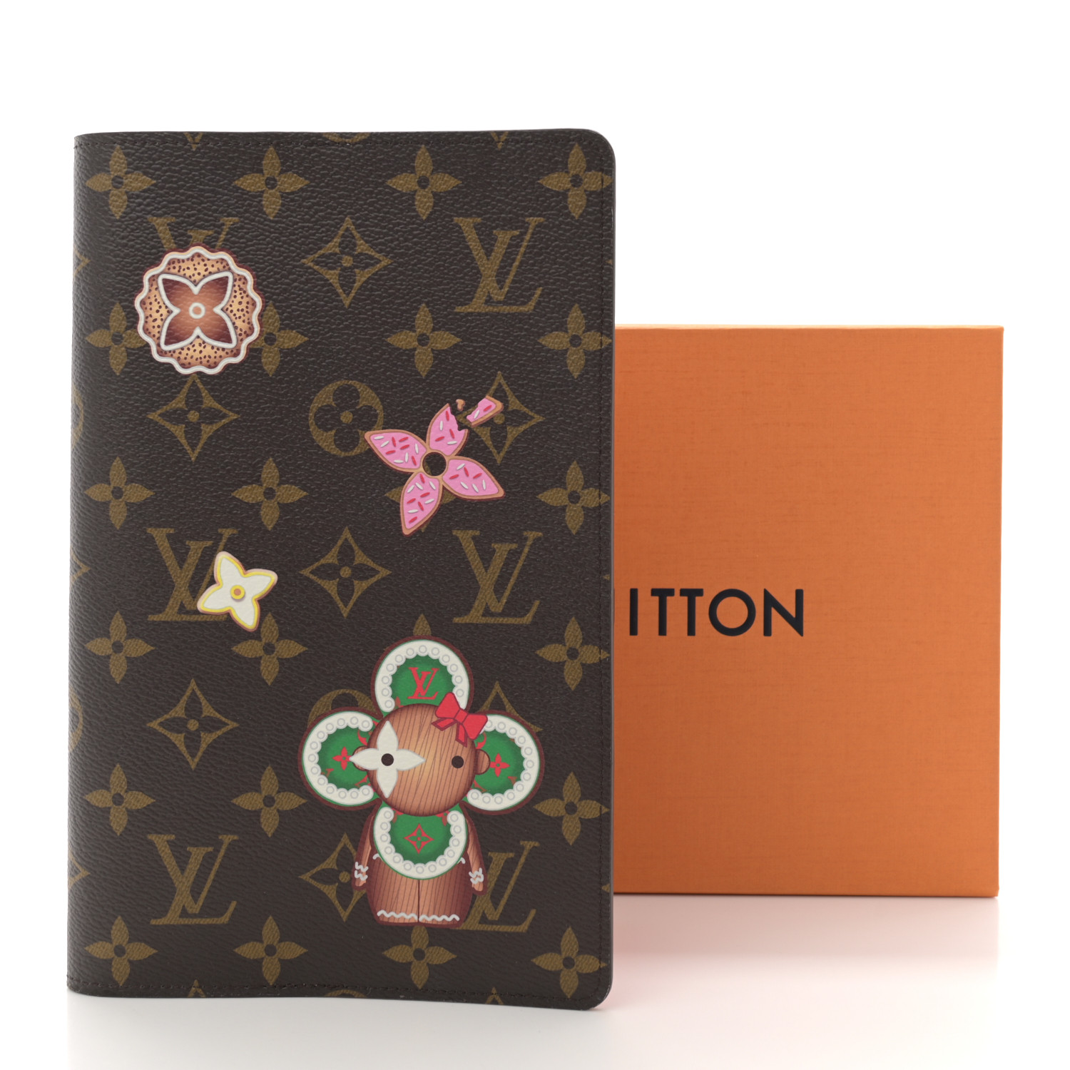 LOUIS VUITTON Monogram Emily Notebook Cover MM Coquelicot